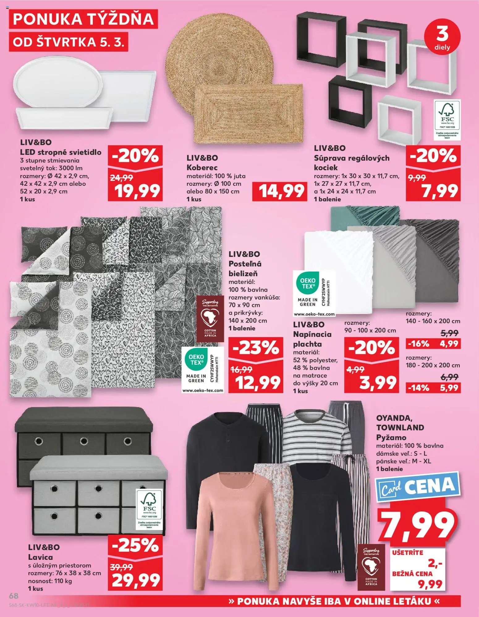Kaufland SK akciós ujság - amely érvényes a következő dátumtól: 2026.03.05. | Oldal: 68 | Termékek: Tök, LED