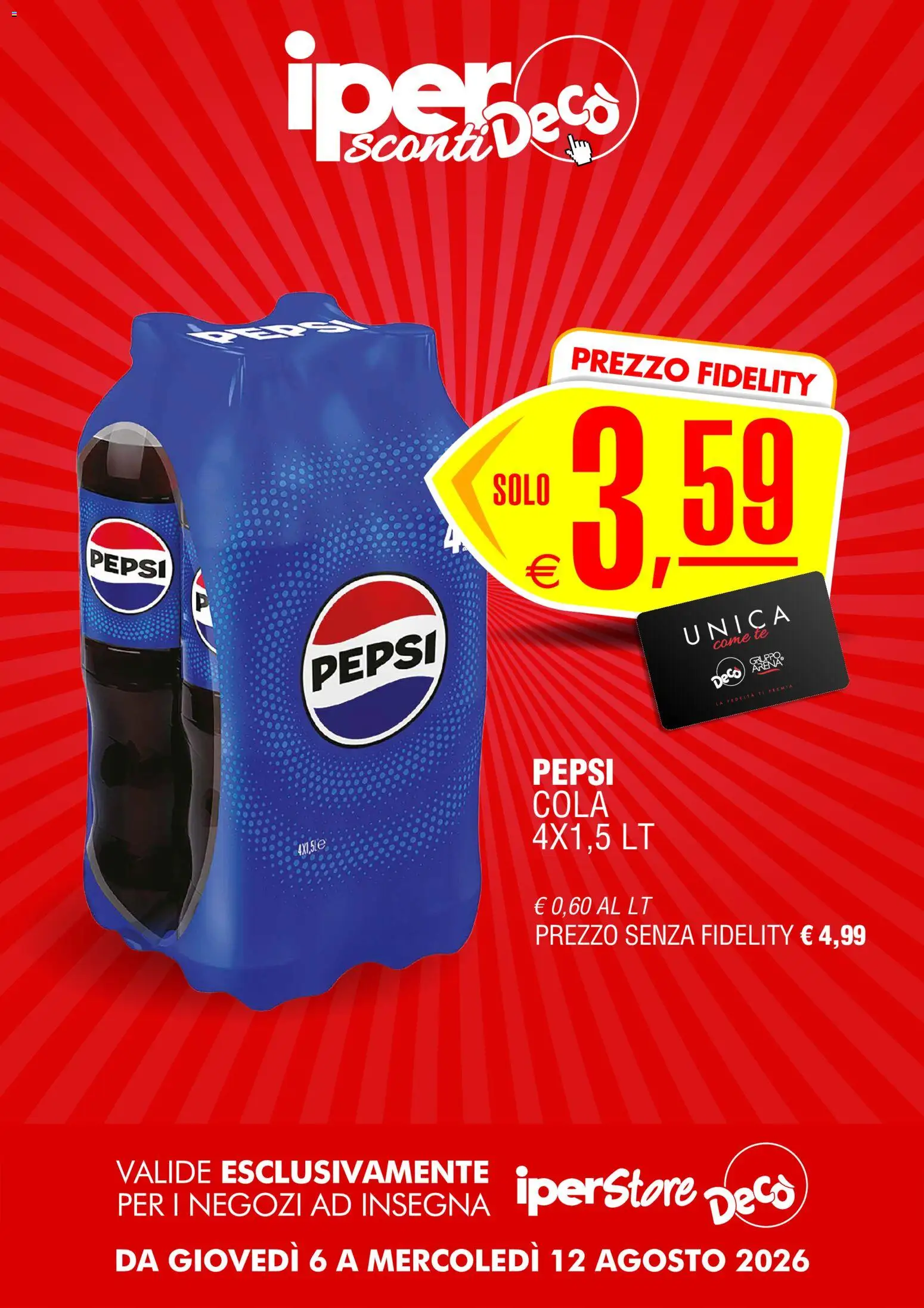 Volantino Decò del 06/08/2026 | Pagina: 6 | Prodotti: Pepsi