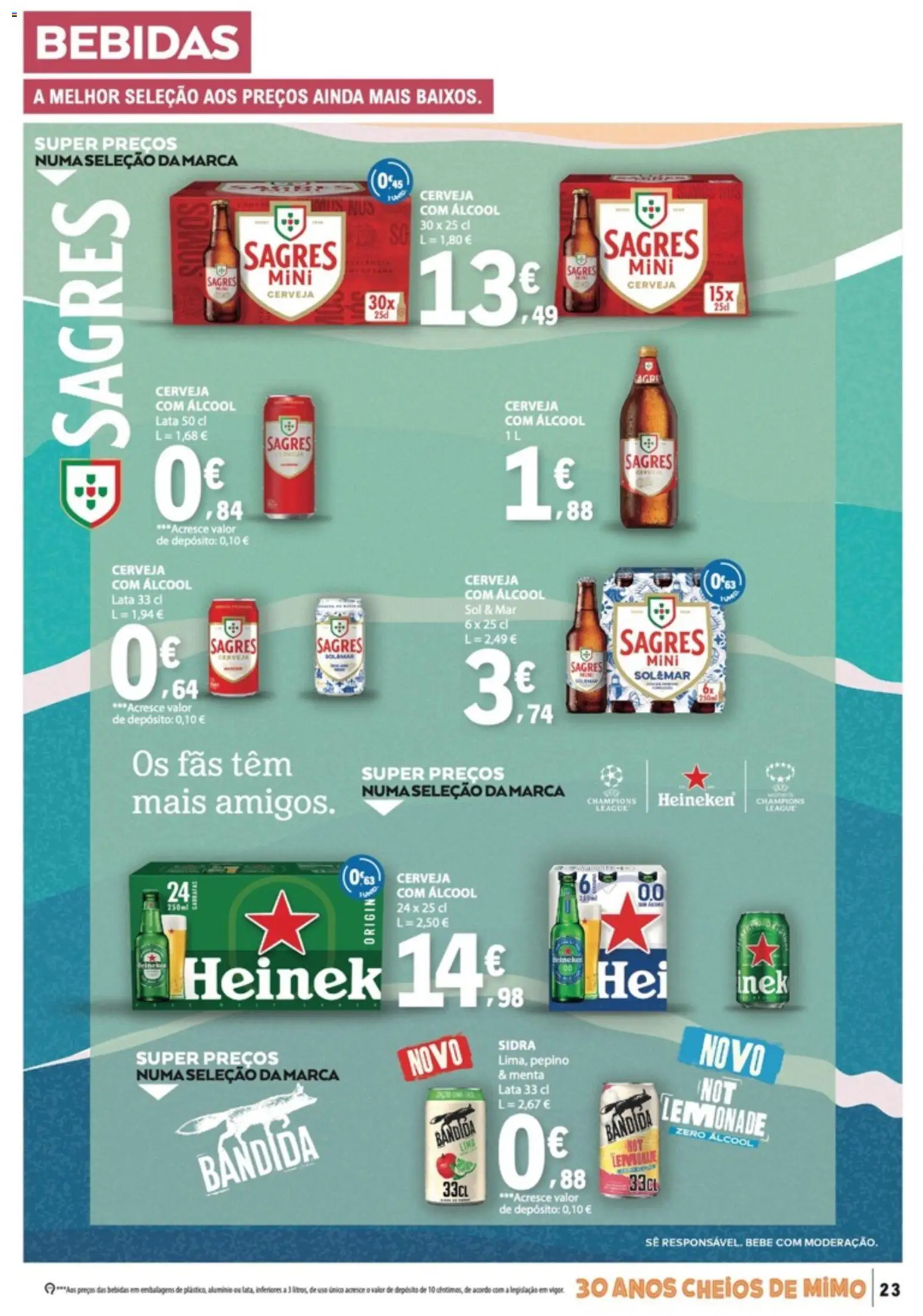 E.Leclerc folheto │ válido de 13/08/2026 | Página: 23 | Produtos: Sidra, Bebidas, Álcool, Lima