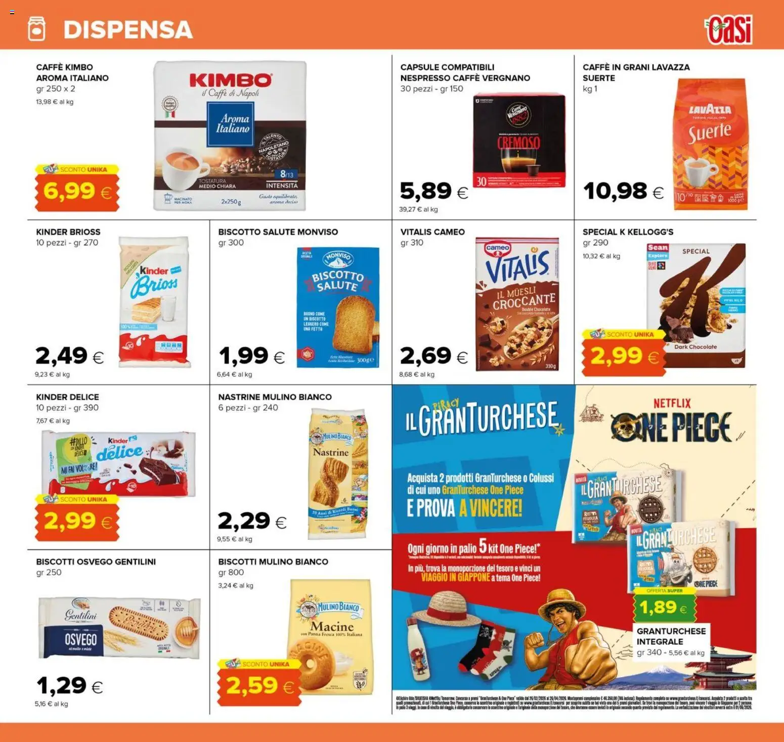 Volantino Oasi del 11.03.2026 | Pagina: 15 | Prodotti: Caffè, Panna, Caffè in grani, Lavazza