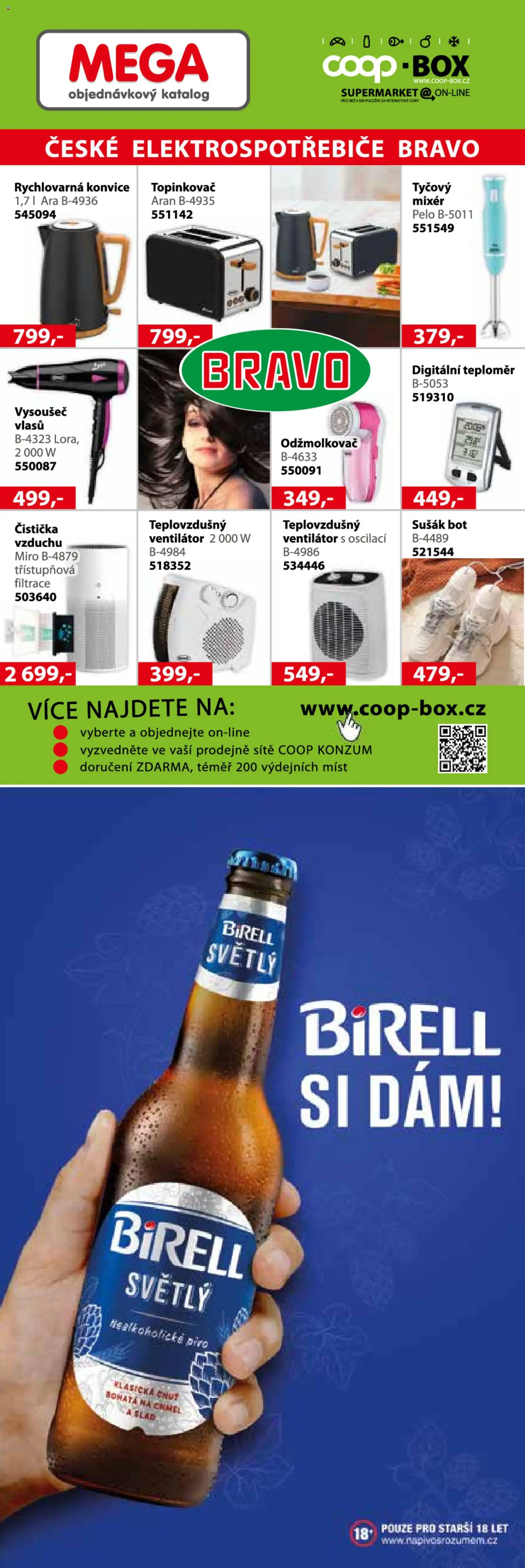 Konzum leták od 02.09.2026 | Strana: 3 | Produkty: Pivo, Odžmolkovač, Konvice, Rychlovarná konvice