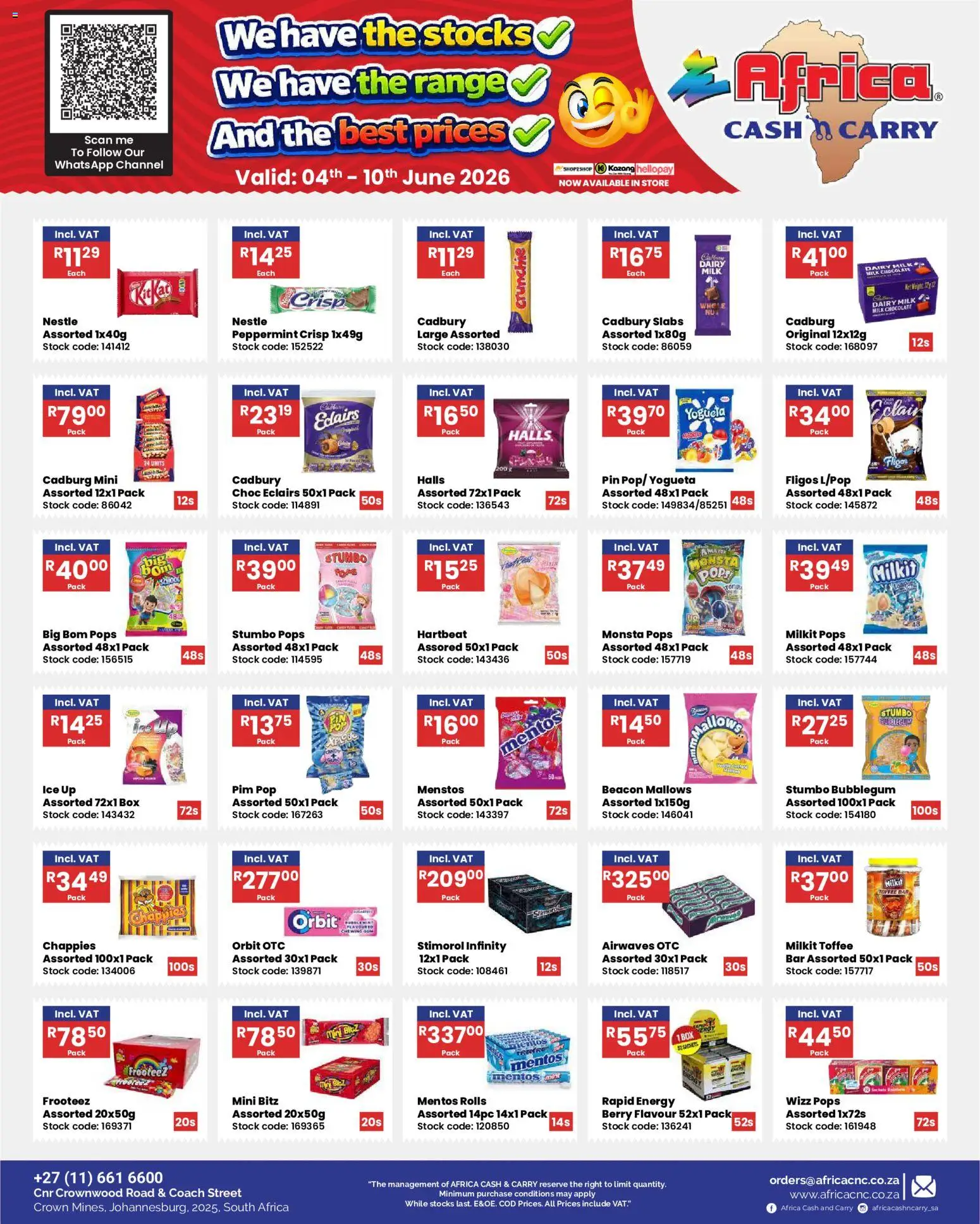 New Africa Cash & Carry catalogue – valid from 04.06.2026 | Page: 24 | Products: Box, Milk, Chocolate, Stock