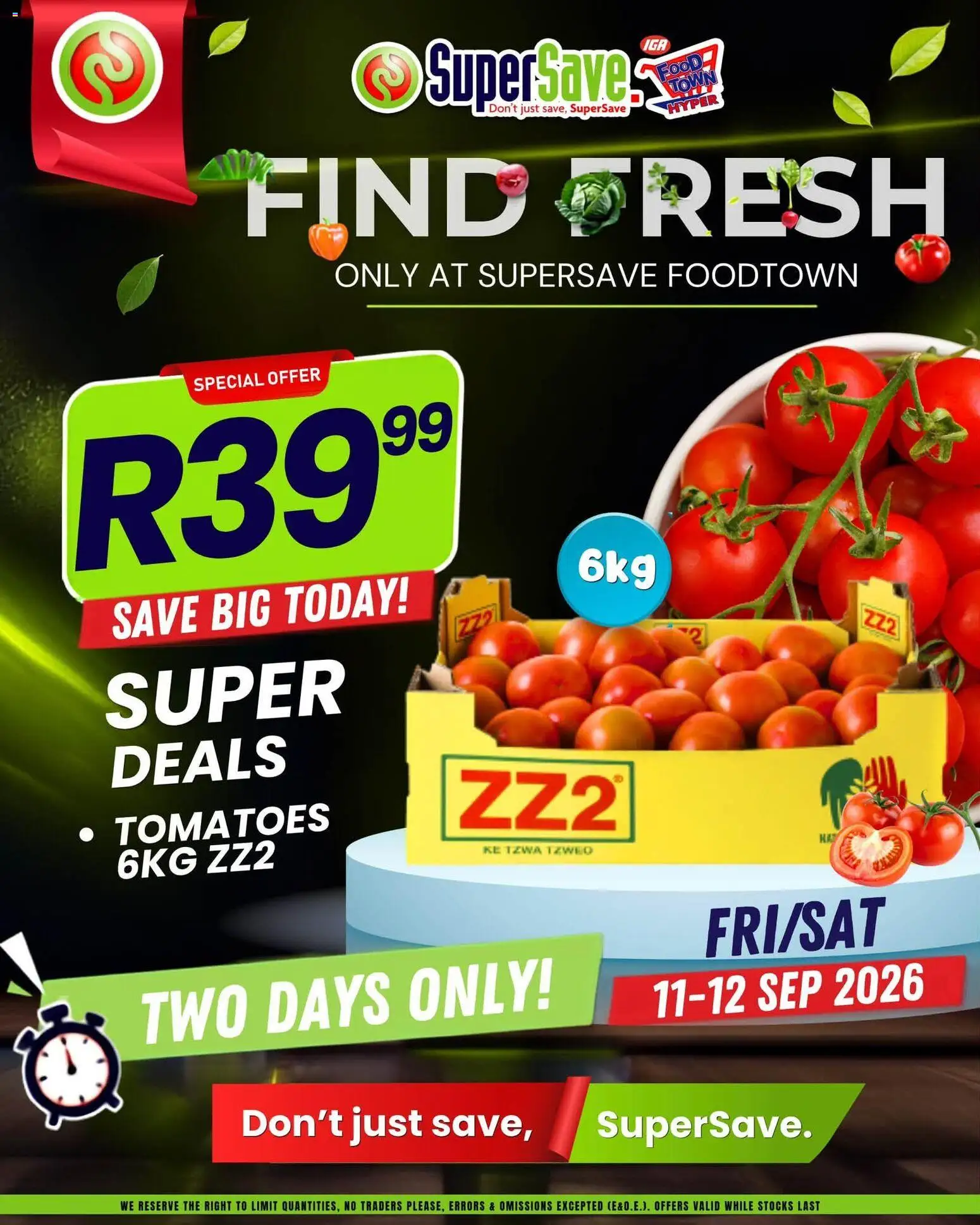 New Super Save catalogue – valid from 11/09/2026 | Page: 1 | Products: Tomatoes