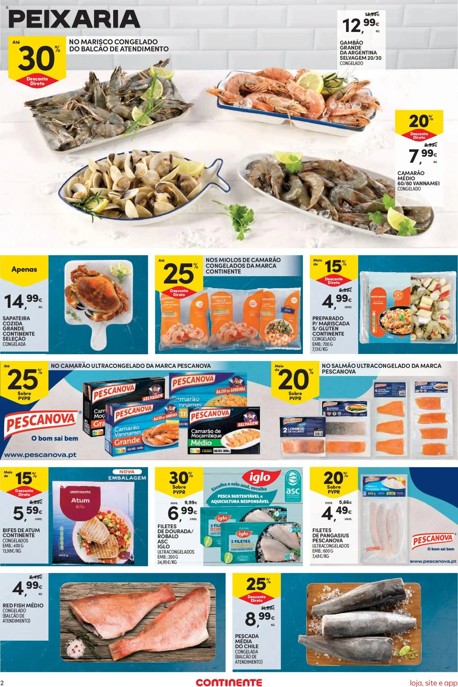 Continente folheto Bom Dia │ válido de 13/10/2026 | Página: 2 | Produtos: Dourada, Pescada, Camarão, Bife