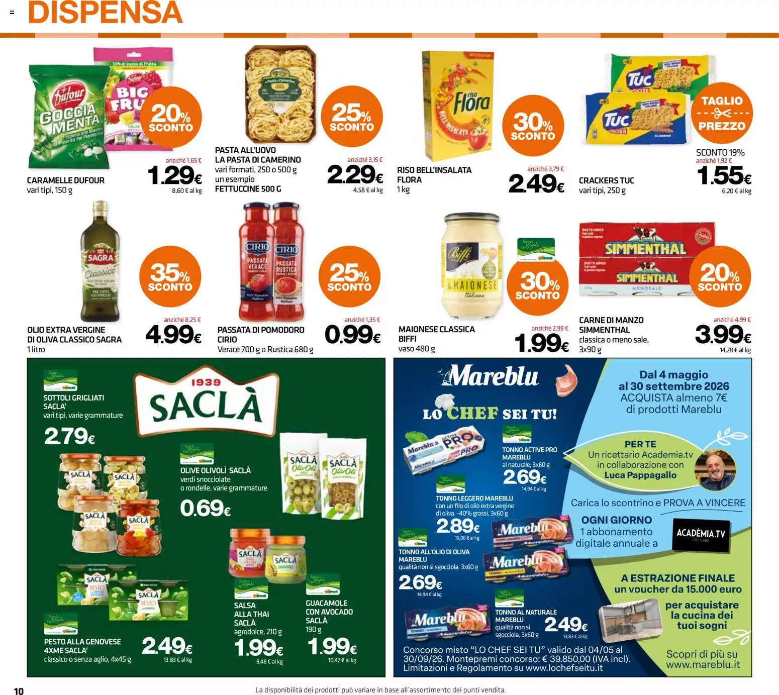 Volantino Superconti del 13/08/2026 | Pagina: 10 | Prodotti: Tè, Pomodoro, Crackers, Passata di pomodoro
