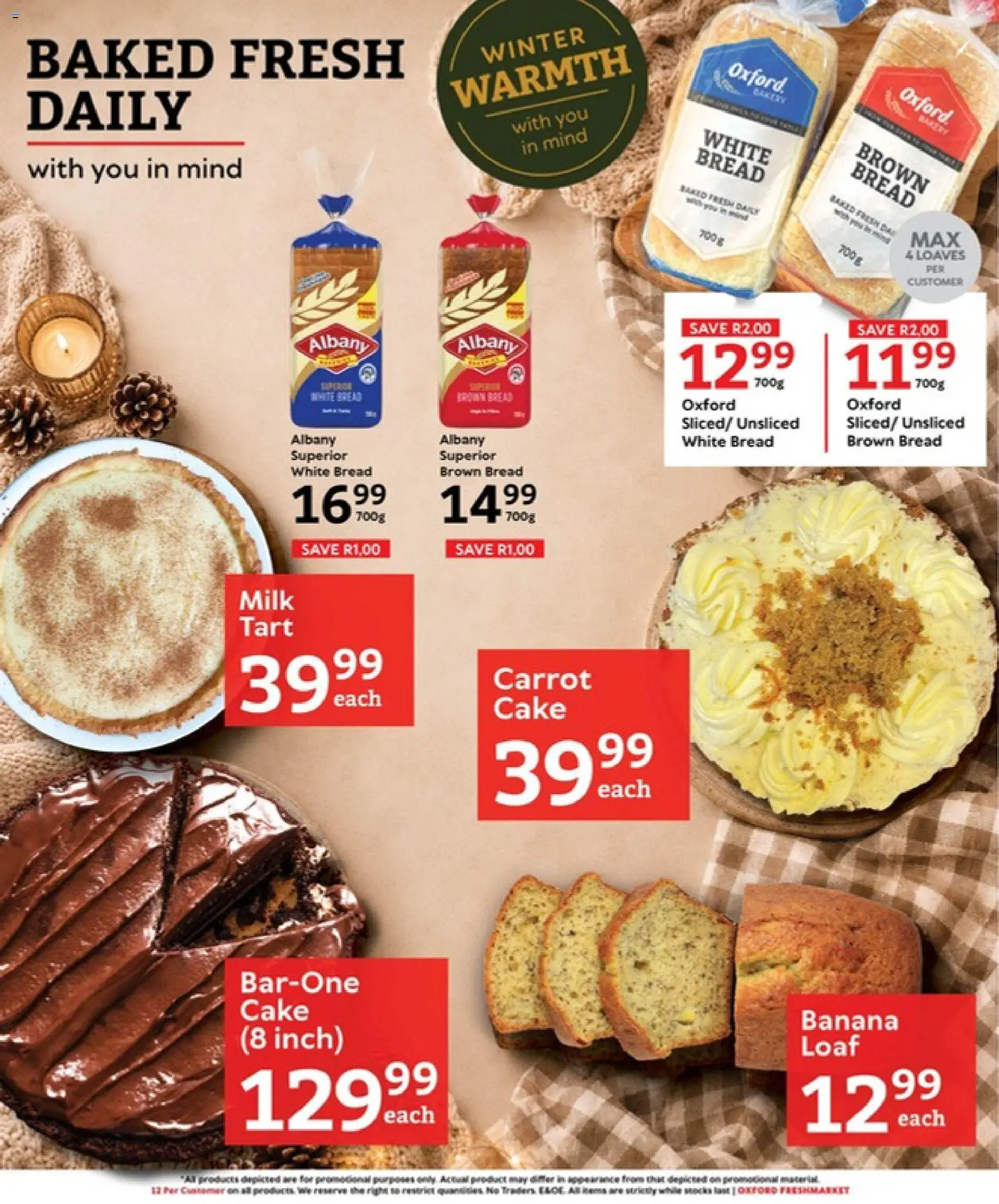 New Oxford Freshmarket catalogue – valid from 02/09/2026 | Page: 8 | Products: Cake, Milk, Bread