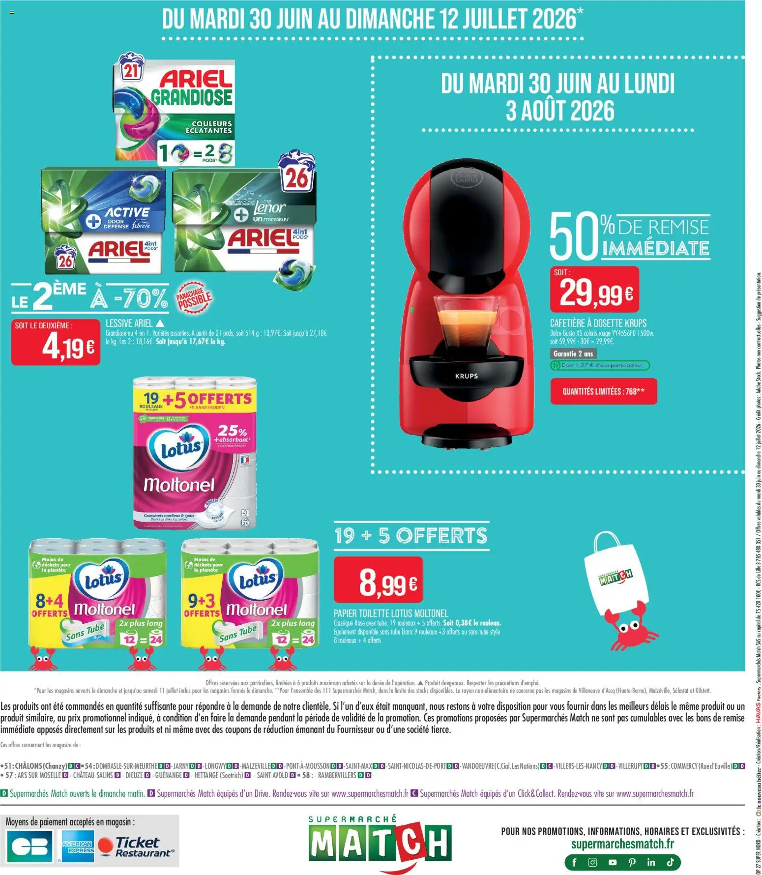 {H1} | Page: 24 | Produits: Cafetière, Lenor, Lessive Ariel, Papier toilette Lotus