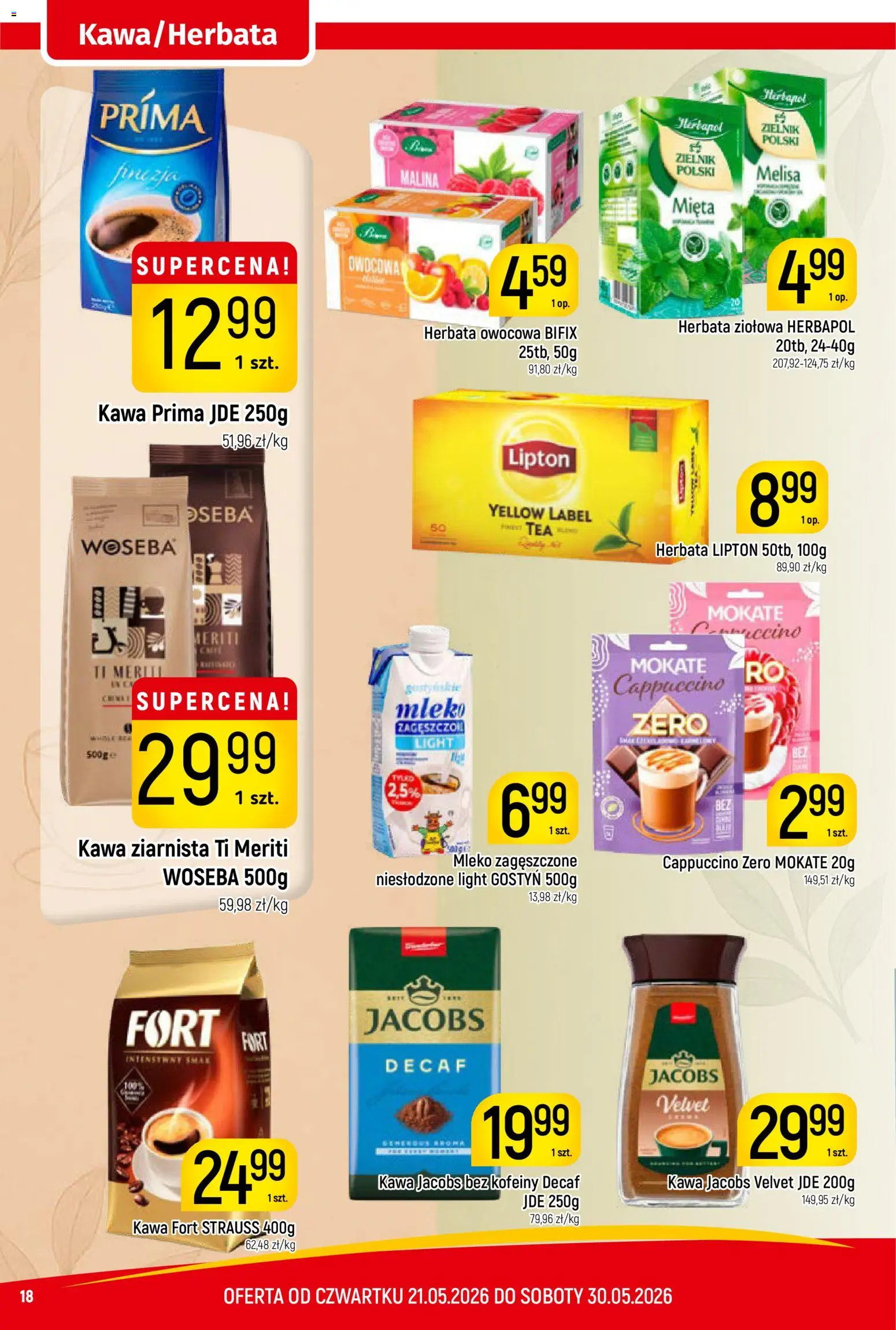 Piotruś Pan gazetka od 21.05.2026 | Strona: 18 | Produkty: Malina, Mięta, Kawa, Kawa prima