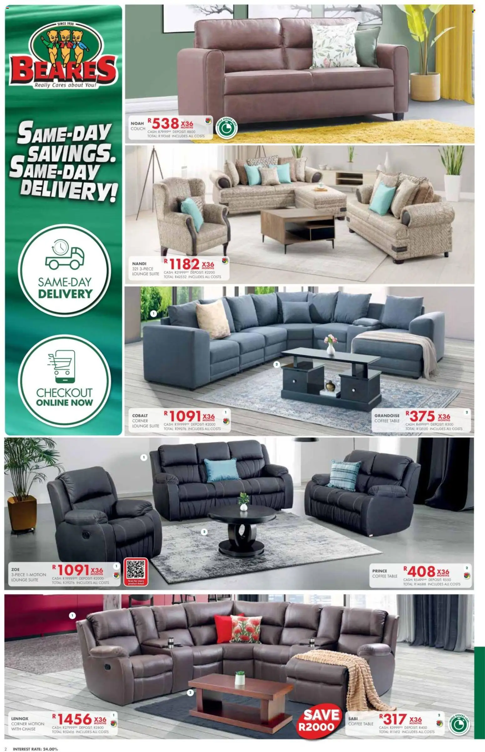 New Beares catalogue – valid from 06/07/2026 | Page: 2 | Products: Couch, Coffee table, Lounge suite, Chaise
