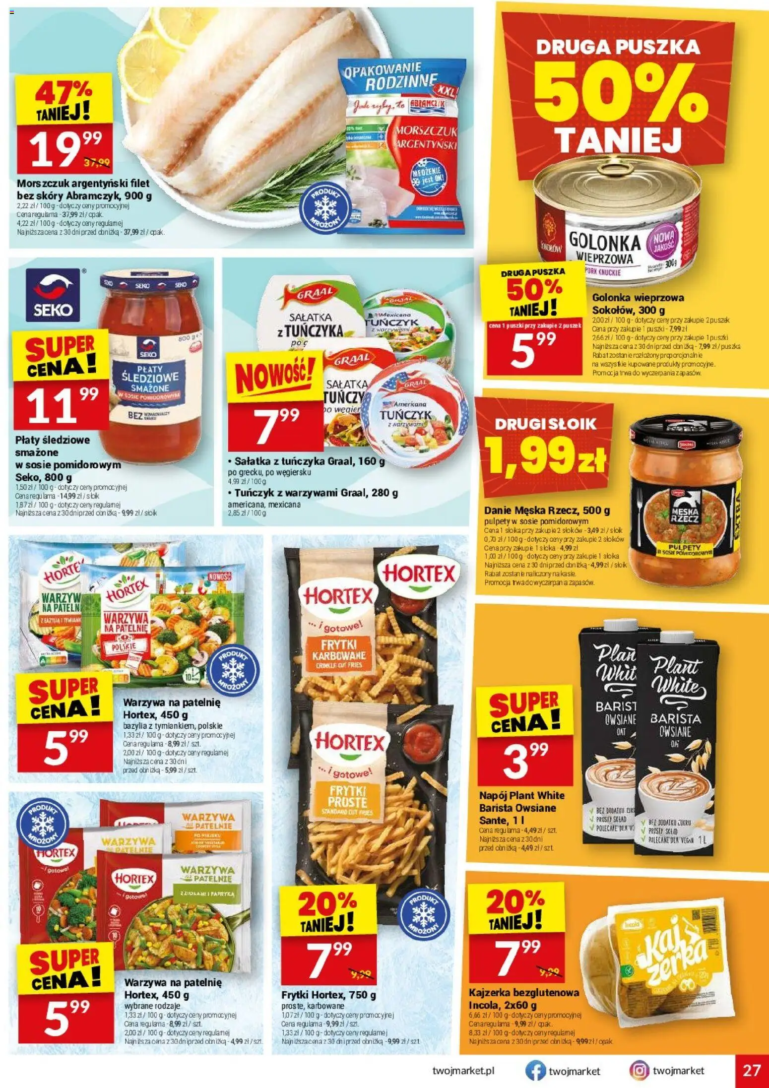 Twój Market gazetka od 02.06.2026 | Strona: 27 | Produkty: Warzywa na patelnie, Golonka wieprzowa, Bazylia, Sałatka