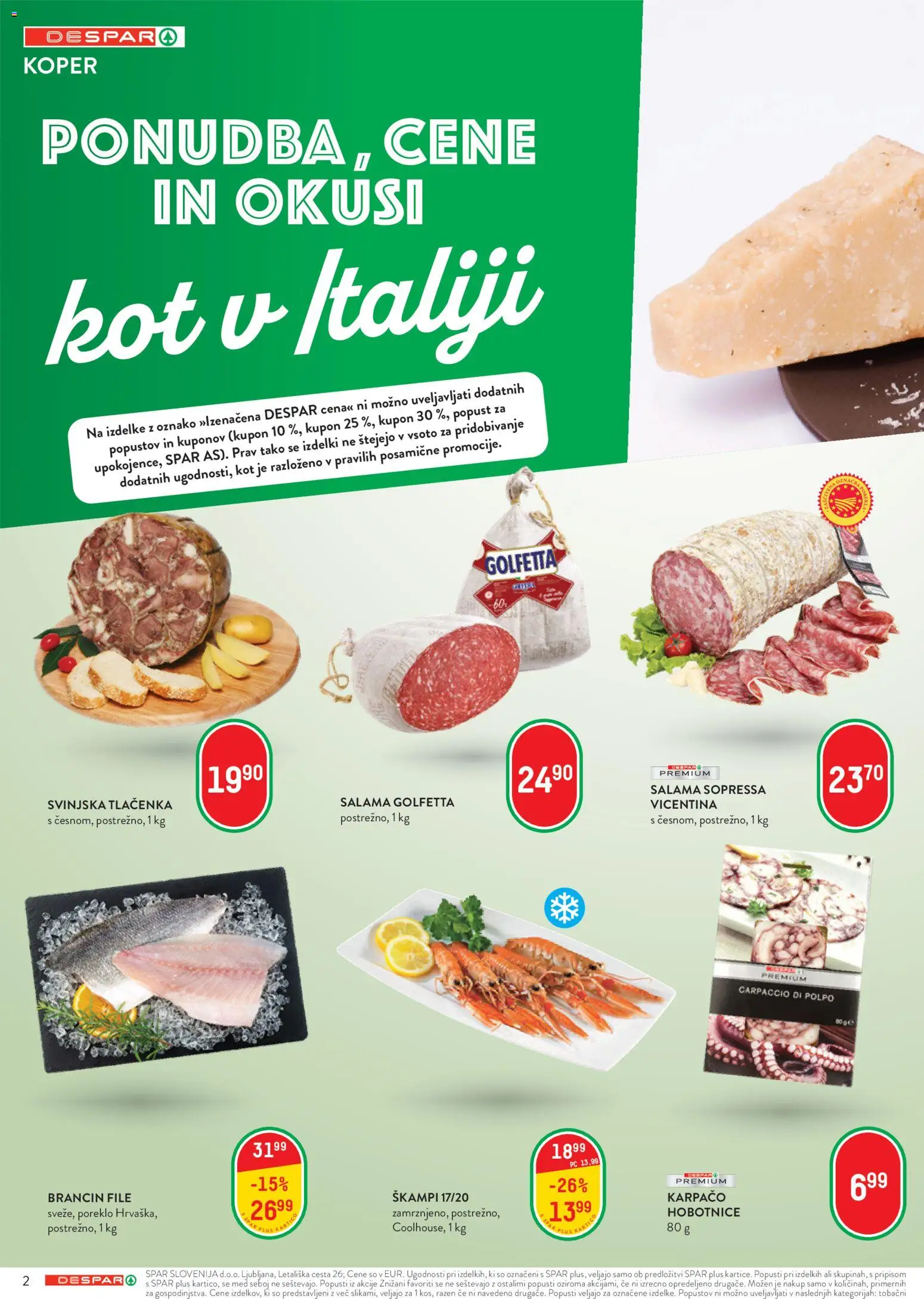 Novi Spar katalog ponudbe – veljaven od 23.09.2026 | Stran: 2 | Izdelki: Med, Kos, Salama