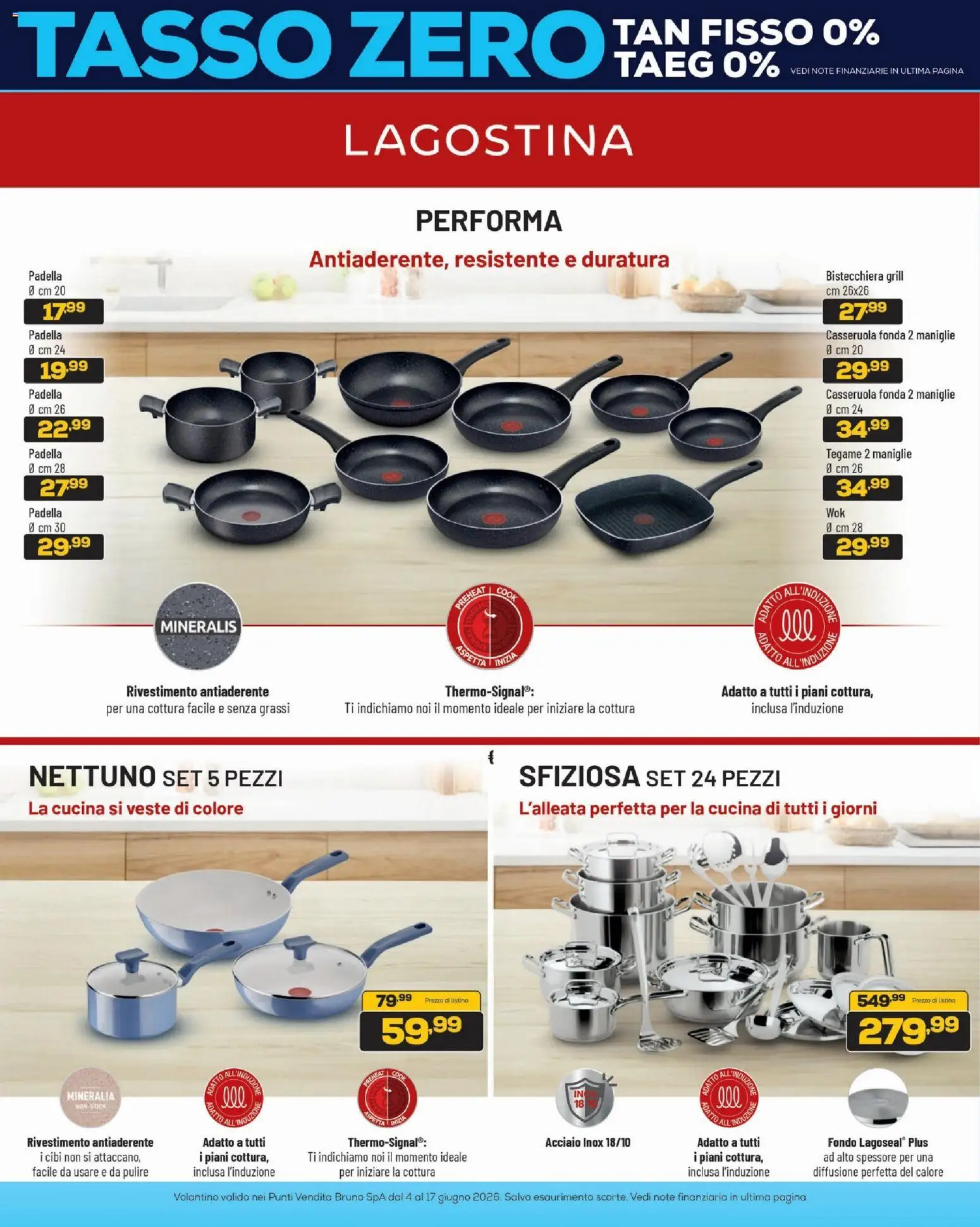 Volantino BRUNO del 04.06.2026 | Pagina: 40 | Prodotti: Bistecchiera, Padella, Casseruola