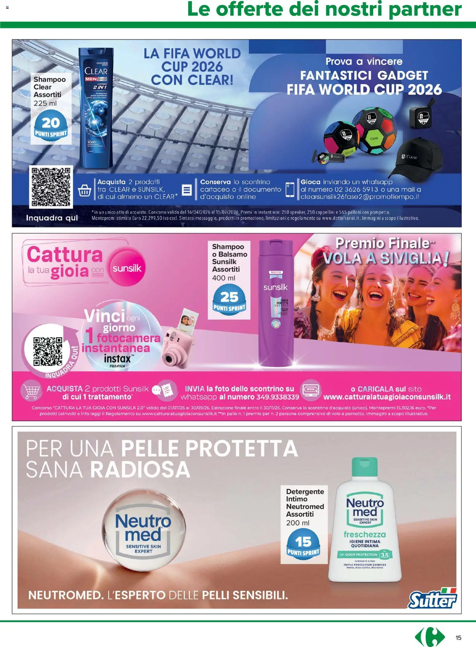 Volantino Carrefour del 02/07/2026 | Pagina: 15 | Prodotti: Balsamo, Detergente intimo, Detergente, Intimo