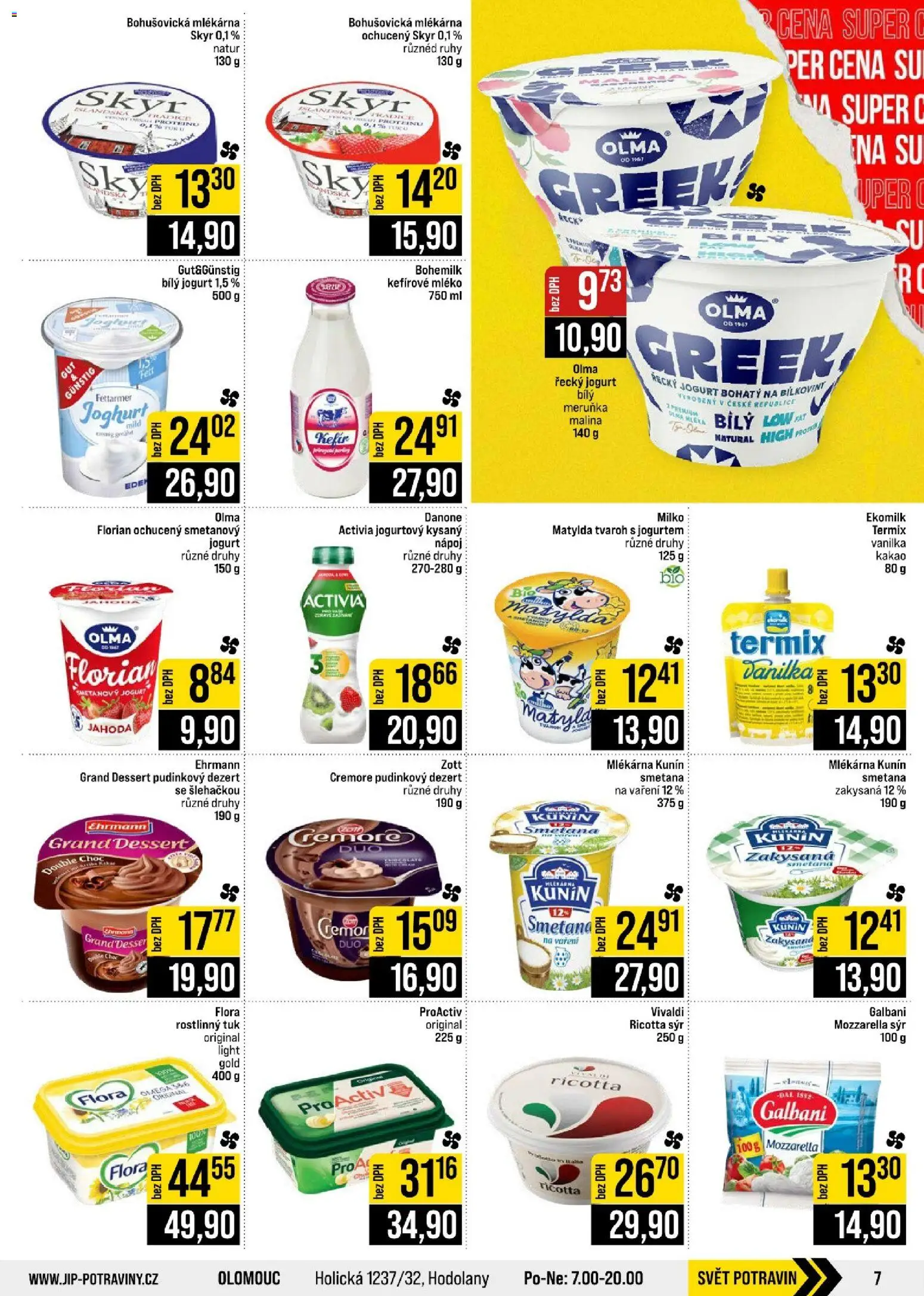 Jip leták - Cash & Carry od 07.10.2026 | Strana: 7 | Produkty: Kefírové mléko, Smetana, Bílý jogurt, Dezert