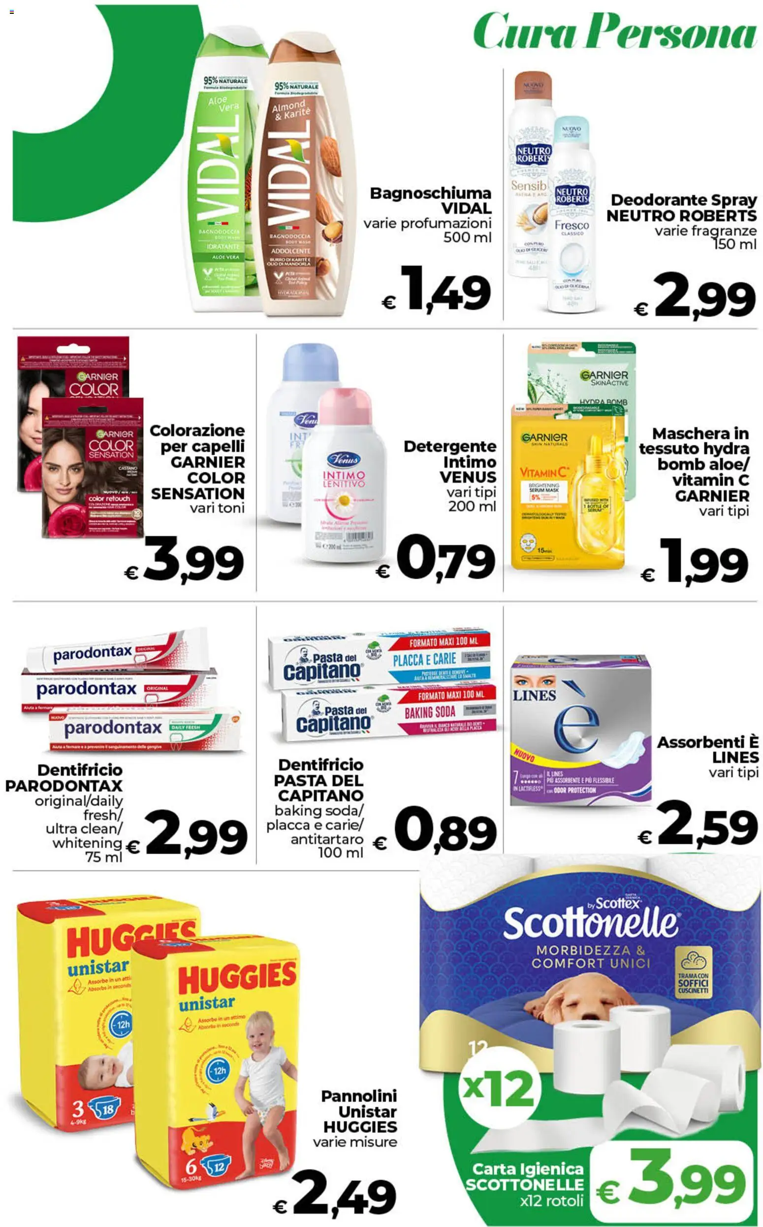 Volantino COOP del 21/08/2026 | Pagina: 28 | Prodotti: Pannolini, Dentifricio, Intimo, Burro