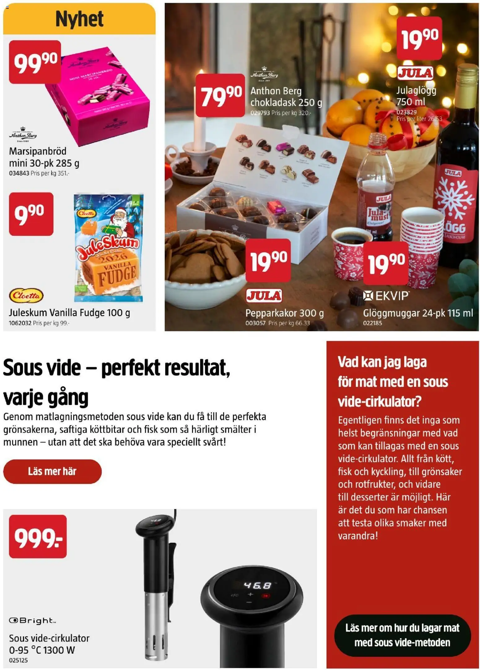 Jula reklamblad aktuell från 22/10/2026 | Sida: 28 | Produkter: Chokladask, Desserter, Pepparkakor, Fisk