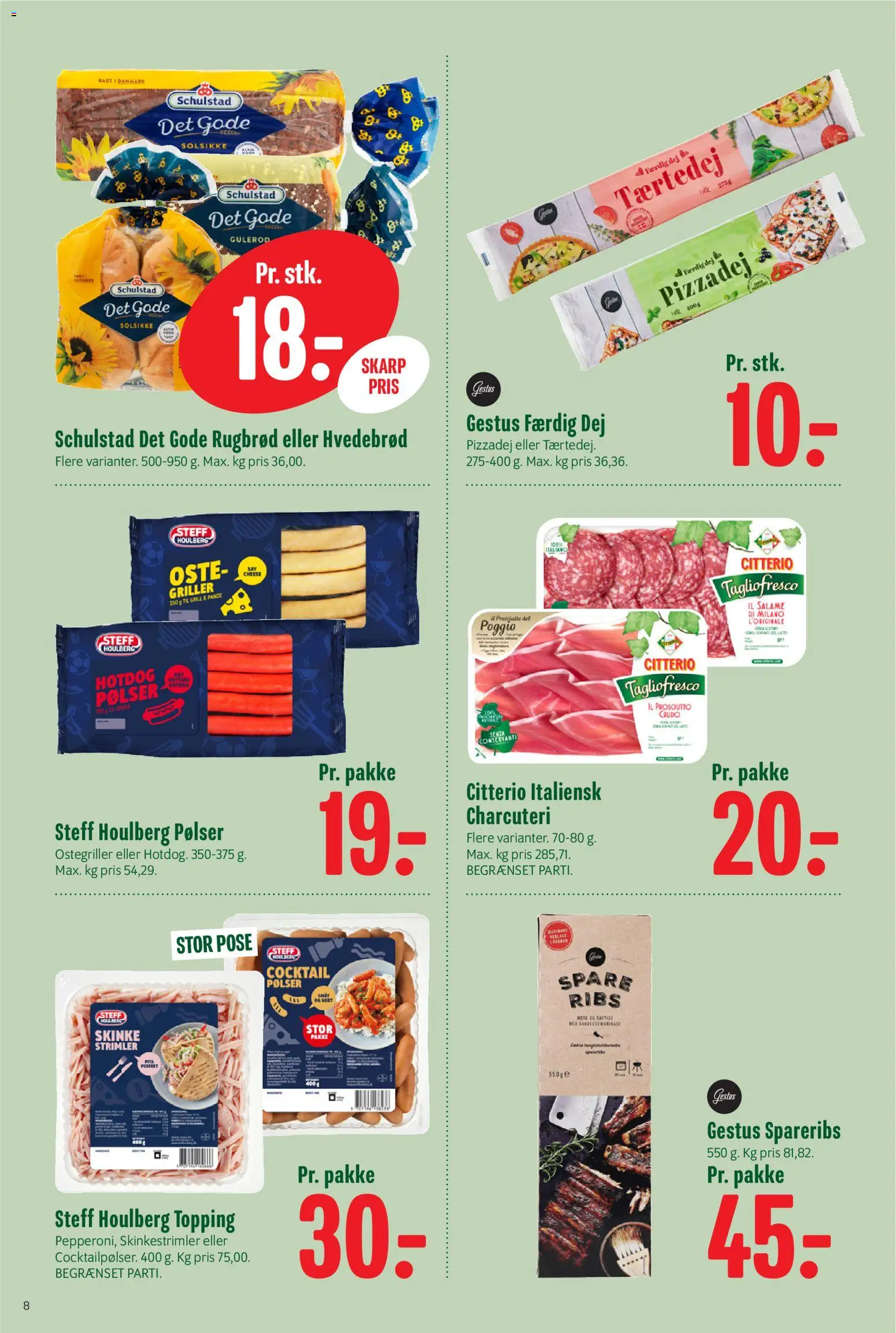 Min Købmand tilbudsavis – gyldig fra 28/08/2026 | Side: 9 | Produkter: Skinke, Ribs, Gulerod, Grill