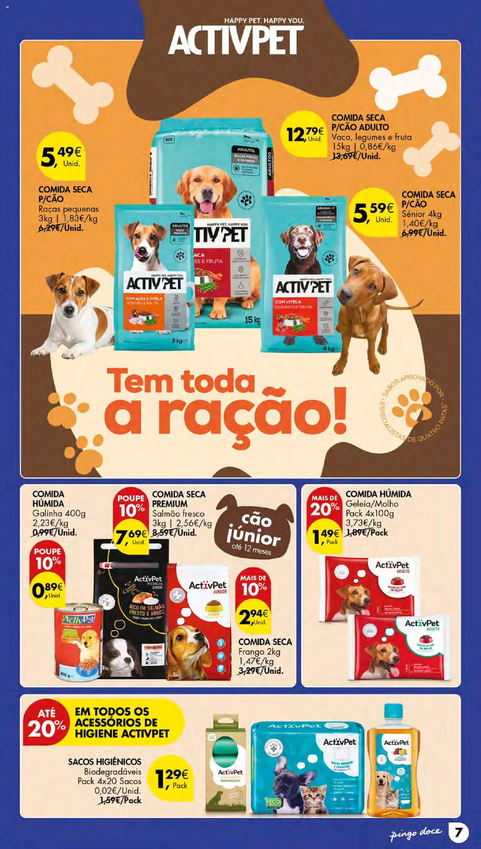 Pingo Doce folheto Especial Petfood Açores │ válido de 01/10/2026 | Página: 7 | Produtos: Ração, Legumes, Salmão, Arroz
