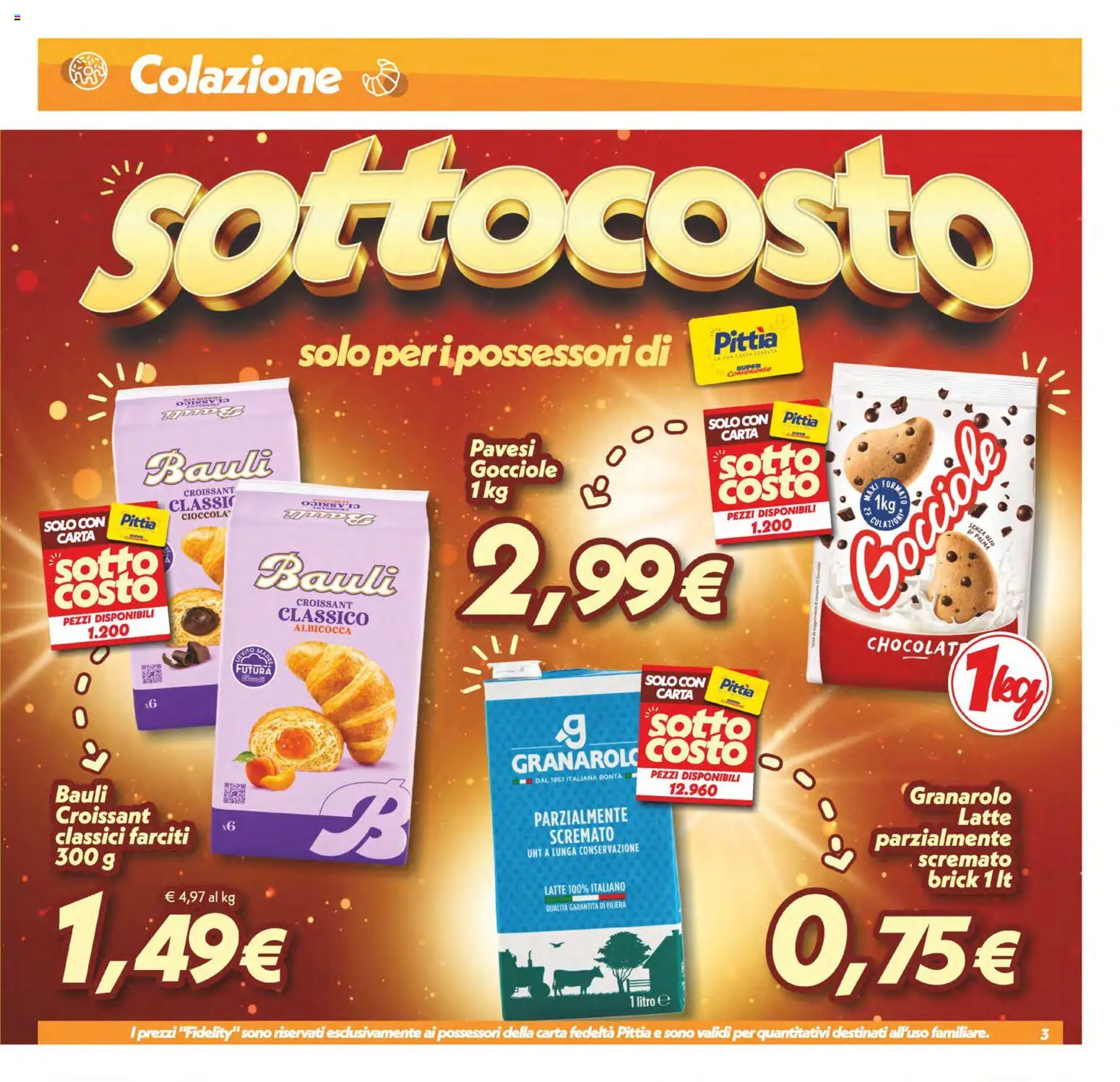 Volantino SuperConveniente del 13/10/2026 | Pagina: 3 | Prodotti: Latte, Olio, Croissant