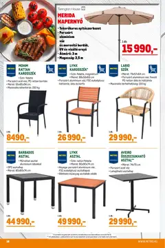 Metro Grill katalógus 2026/05 - amely érvényes a következő dátumtól: 02.05.2026 | Oldal: 18 | Termékek: Asztallap, Asztal, Szék, Napernyő