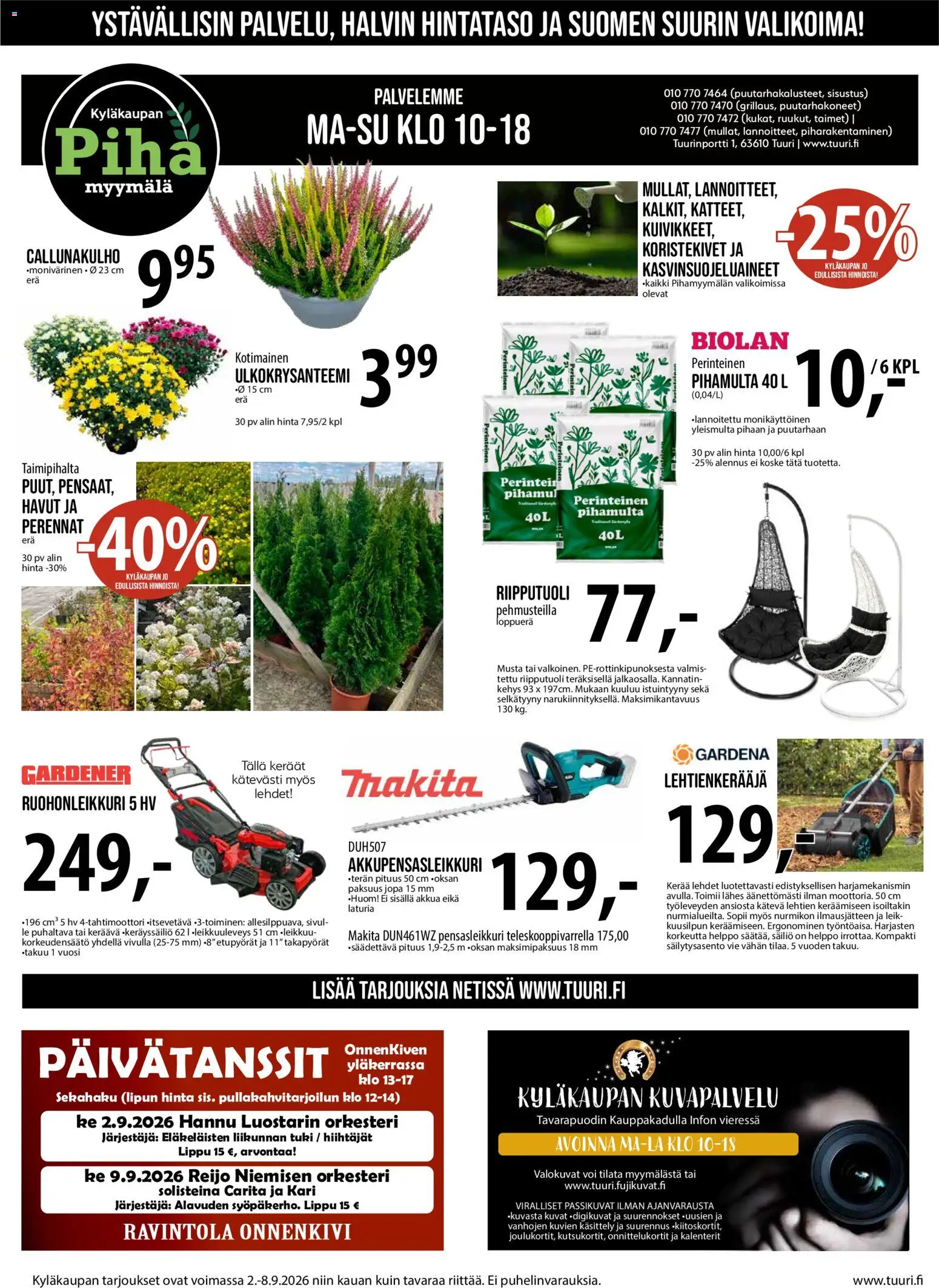 Tuuri tarjoukset – voimassa 02/09/2026 alkaen | Sivu: 6 | Tuotteet: Istuintyyny, Ruohonleikkuri, Voi, Pensasleikkuri