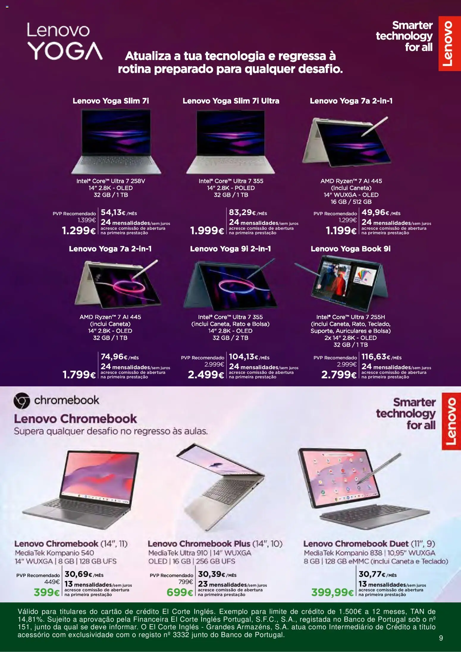 El Corte Ingles Regresso as Aulas │ válido de 28/08/2026 | Página: 9 | Produtos: Teclado, Bolsa, Banco