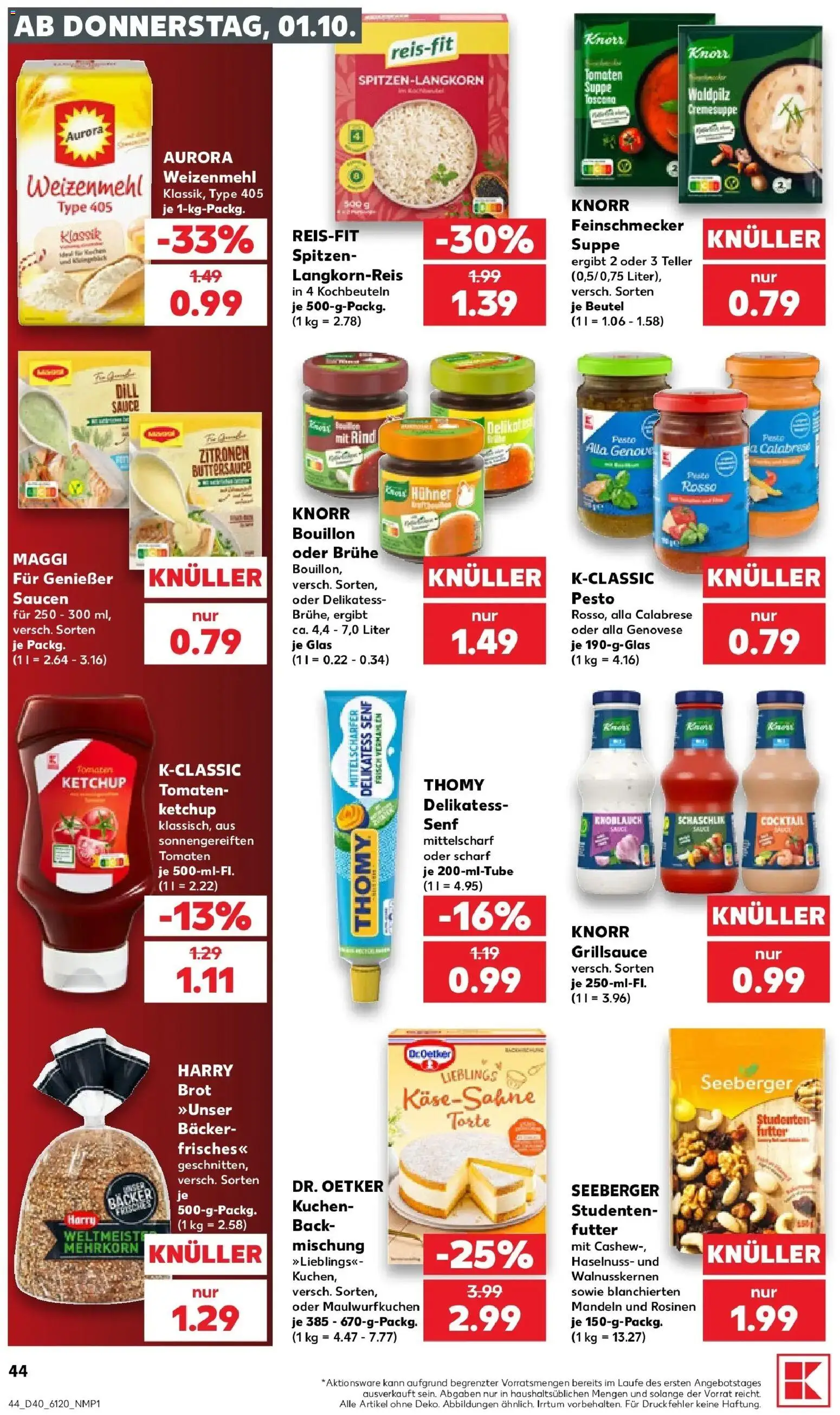 Prospekt Kaufland ab 28.09.2026 » Angebote Online zum Blättern | Seite: 54 | Produkte: Tomaten, Knorr, Brot, Ketchup