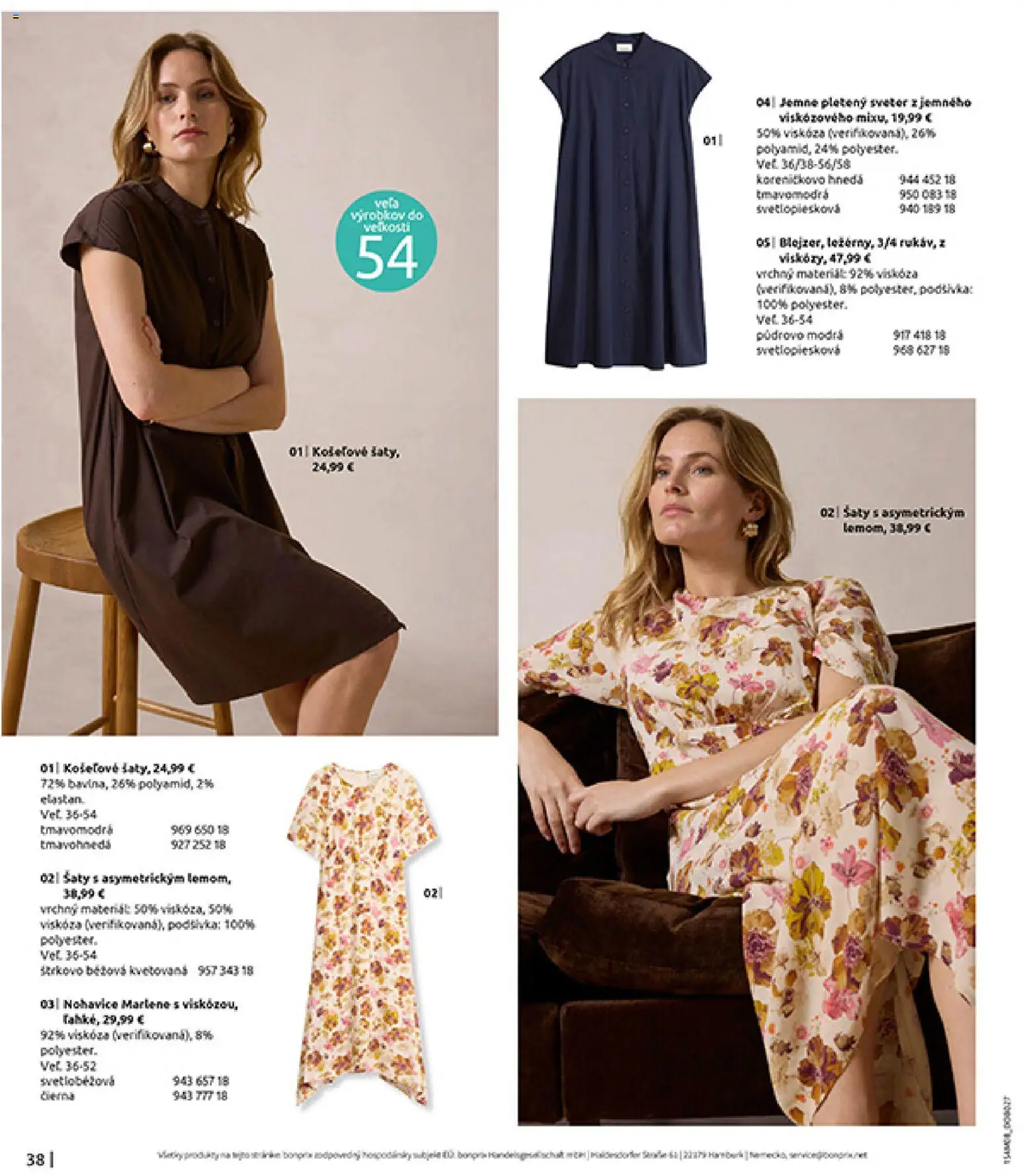Nové Bonprix akcie – leták je platný od 10.08.2026 | Strana: 40 | Produkty: Šaty, Sveter, Nohavice
