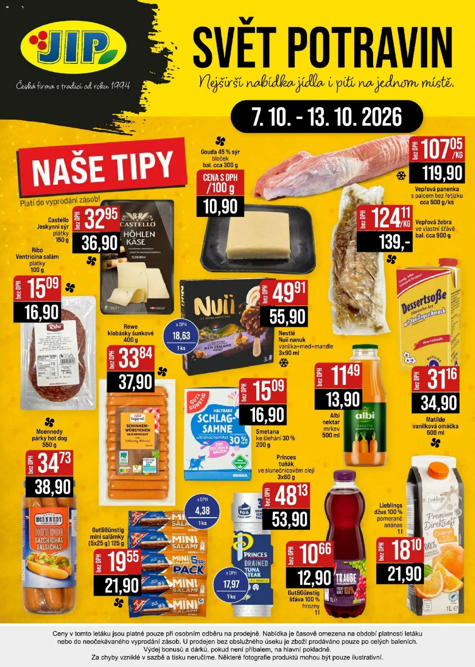 Jip leták - Cash & Carry od 07.10.2026 | Strana: 20 | Produkty: Mrkev, Kaše, Vepřová žebra, Hrozny