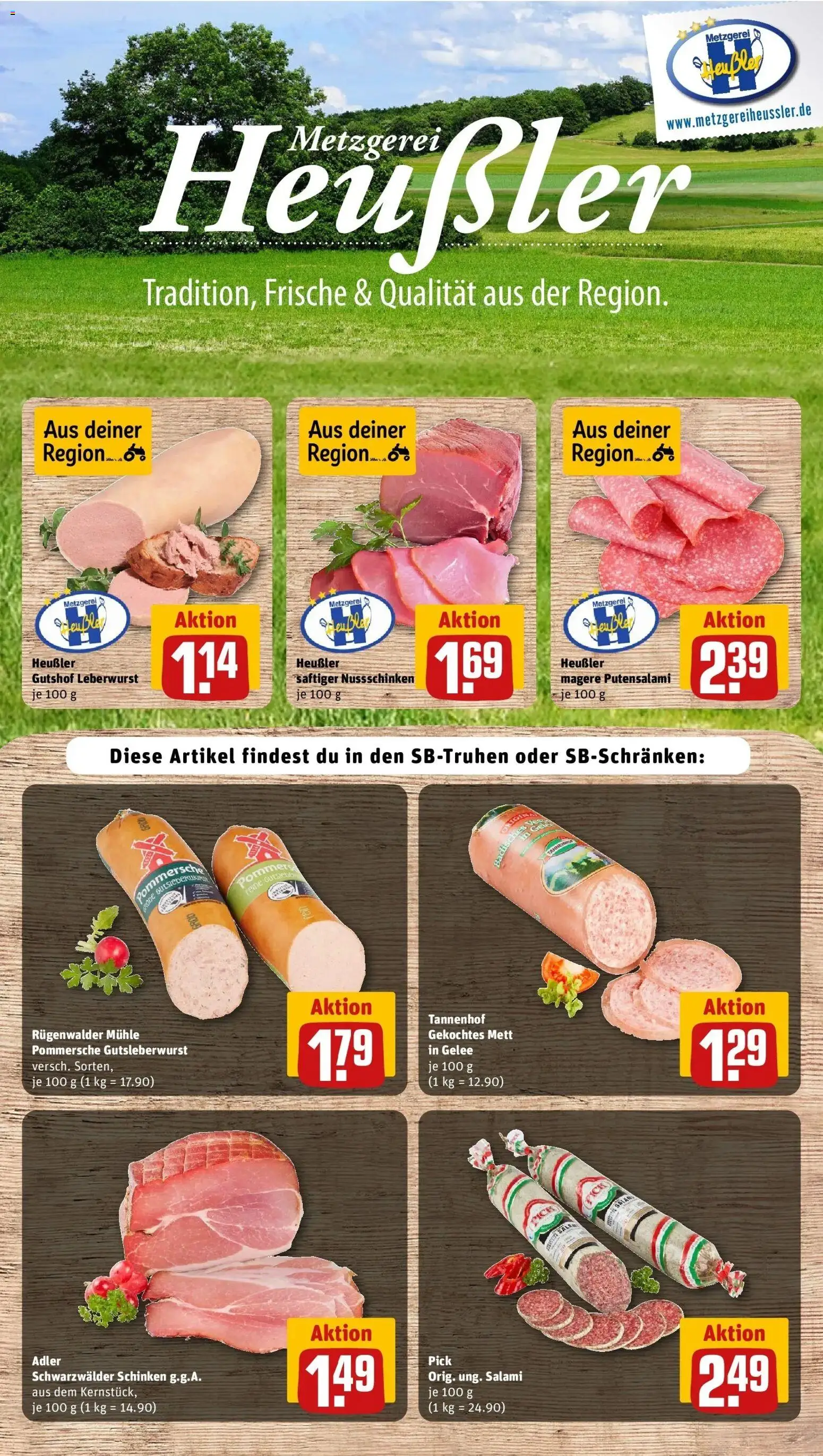 REWE Prospekt ab 19.10.2026 zum Blättern » Angebote | Seite: 11 | Produkte: Mühle, Salami, Schinken