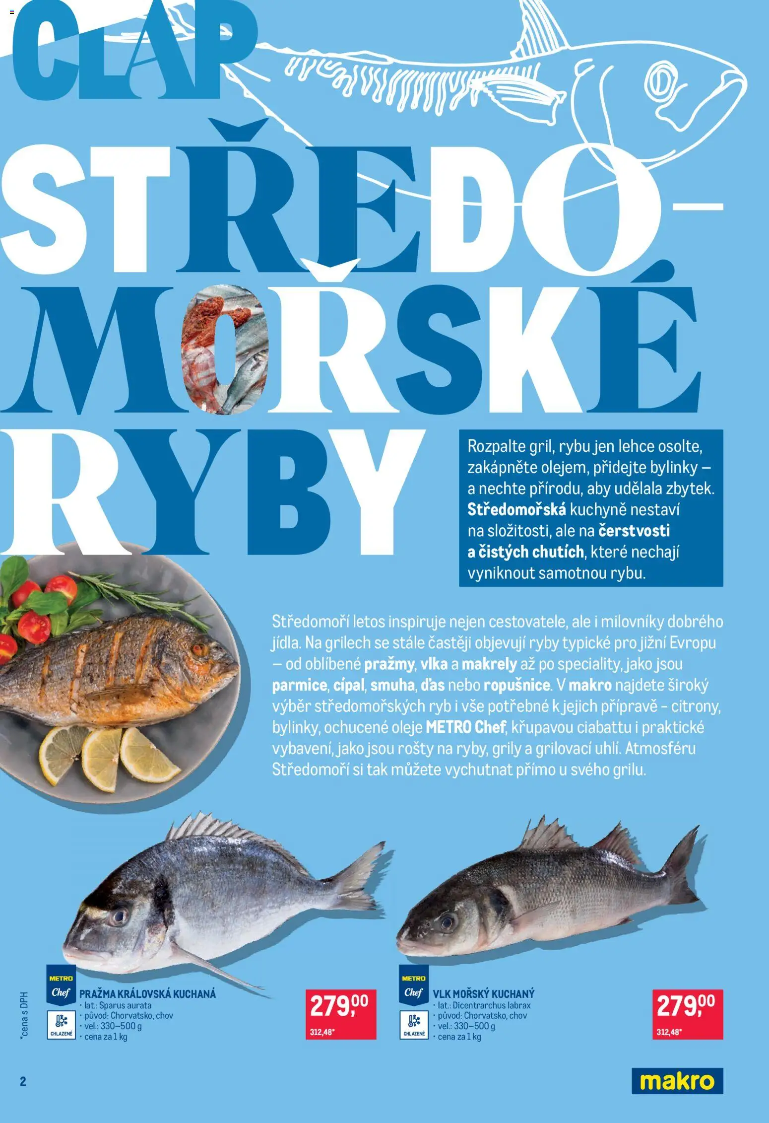 Makro leták - Pro milovníky jídla od 15.07.2026 | Strana: 2 | Produkty: Oleje, Pražma, Ryby, Kuchyně