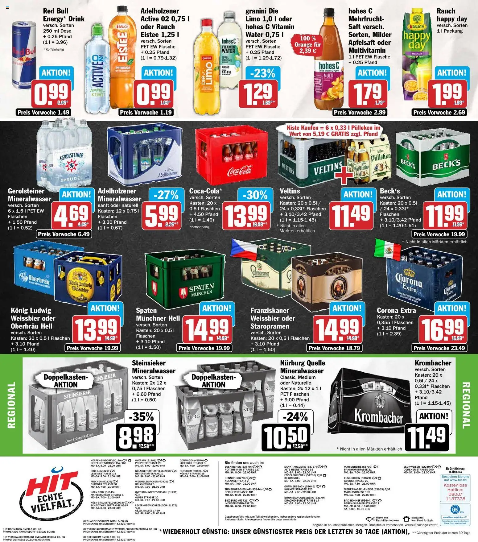 HIT Prospekt – gültig ab 26.10.2026 | Seite: 18 | Produkte: Weißbier, Bad, Granini, Saft