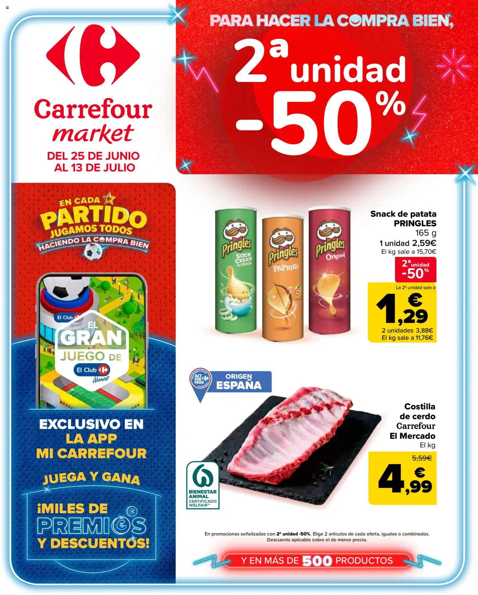 Carrefour Market folleto │ válido desde el 25/06/2026 | Página: 1 | Productos: Cerdo, Juega