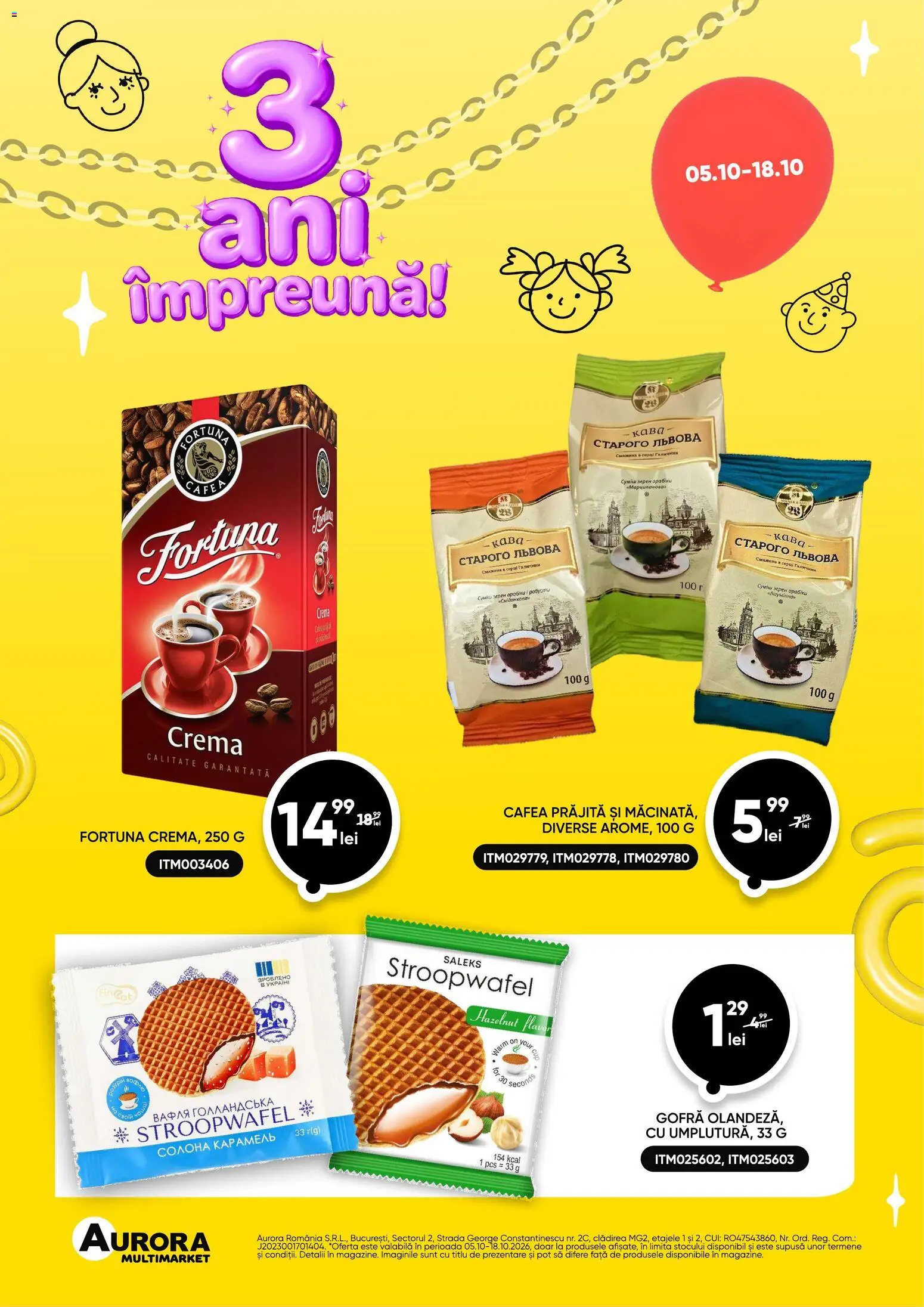 Noul catalog Aurora Multimarket – valabil de la 05.10.2026 | Pagină: 6 | Produse: Cremă, Cafea