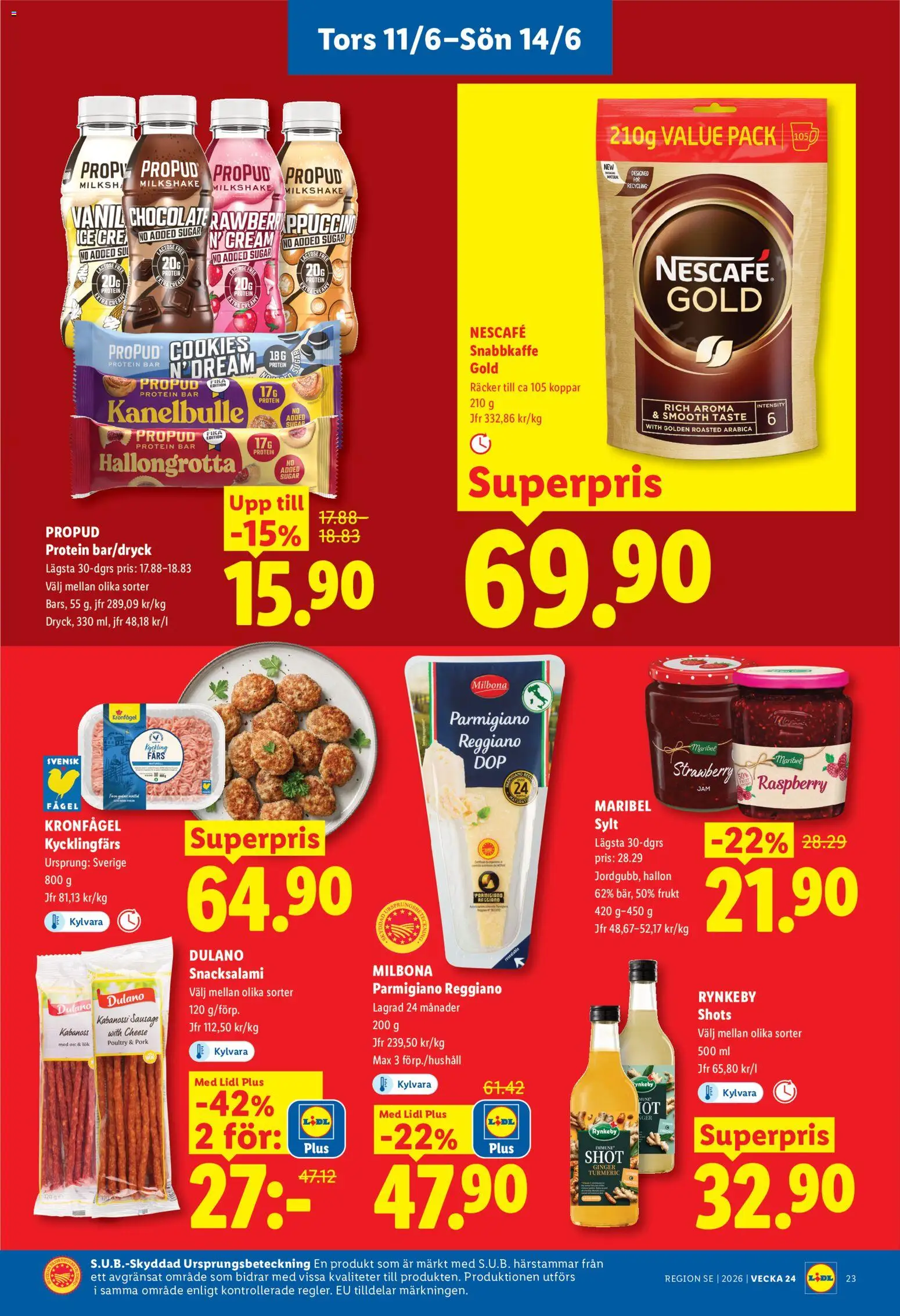 Lidl reklamblad aktuell från 08.06.2026 | Sida: 27 | Produkter: Ost, Hallon