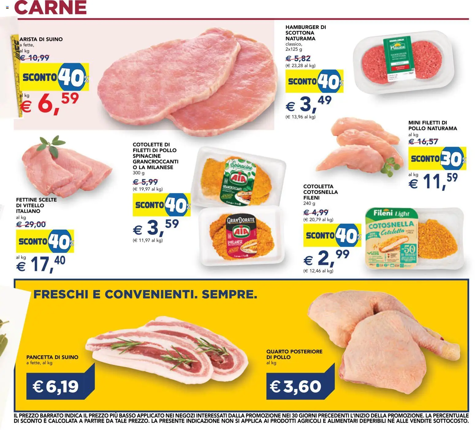 Volantino Esselunga S del 08/10/2026 | Pagina: 18 | Prodotti: Pancetta, Suino, Basso, Hamburger