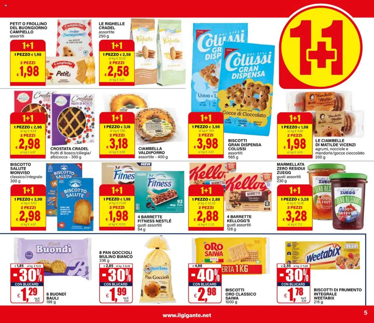 Volantino Il Gigante del 27/08/2026 | Pagina: 5 | Prodotti: Frutti di bosco, Ciambelle, Uova, Biscotti