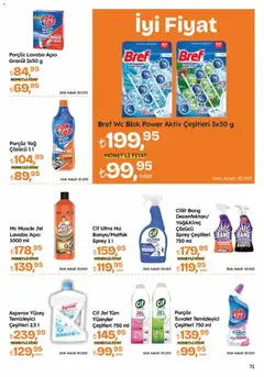 23 Temmuz 2026 tarihinden itibaren geçerli olan Migros kataloğu önizlemesi | Sayfa: 71 | Ürünler: Lavabo, Banyo, Yağ, Lavabo açıcı