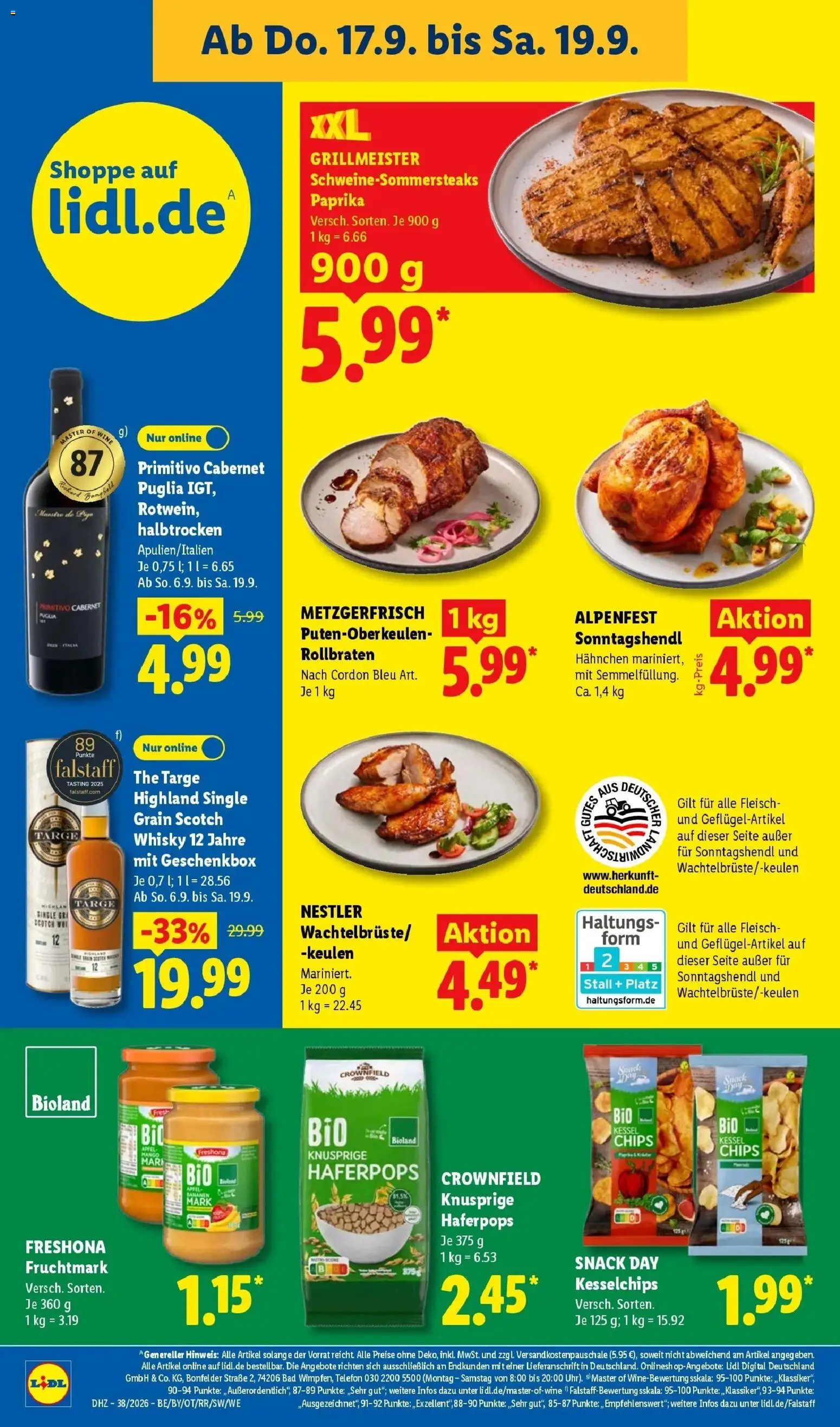 Lidl Prospekt Hagen (ab 14.09.2026) zum Blättern » Angebote | Seite: 60 | Produkte: Hahnchen, Paprika, Chips, Telefon