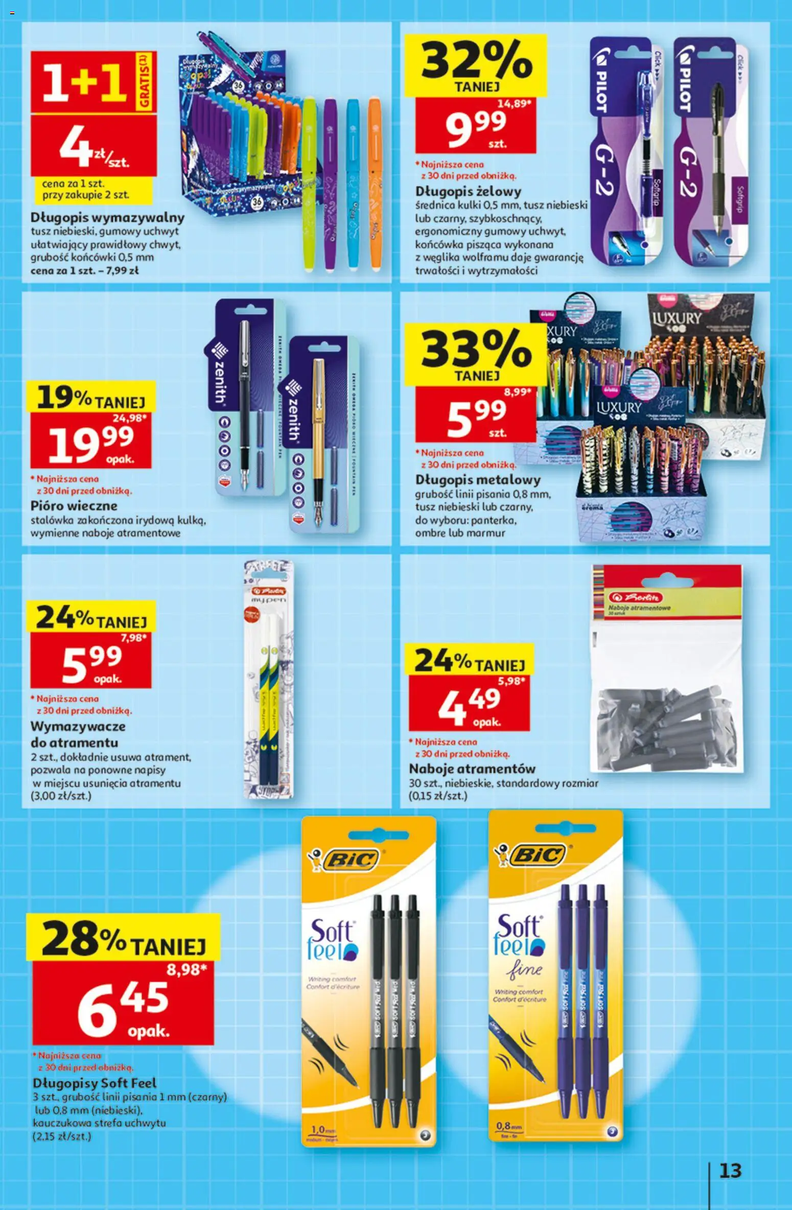 Auchan gazetka od 13.08.2026 | Strona: 13 | Produkty: Długopisy