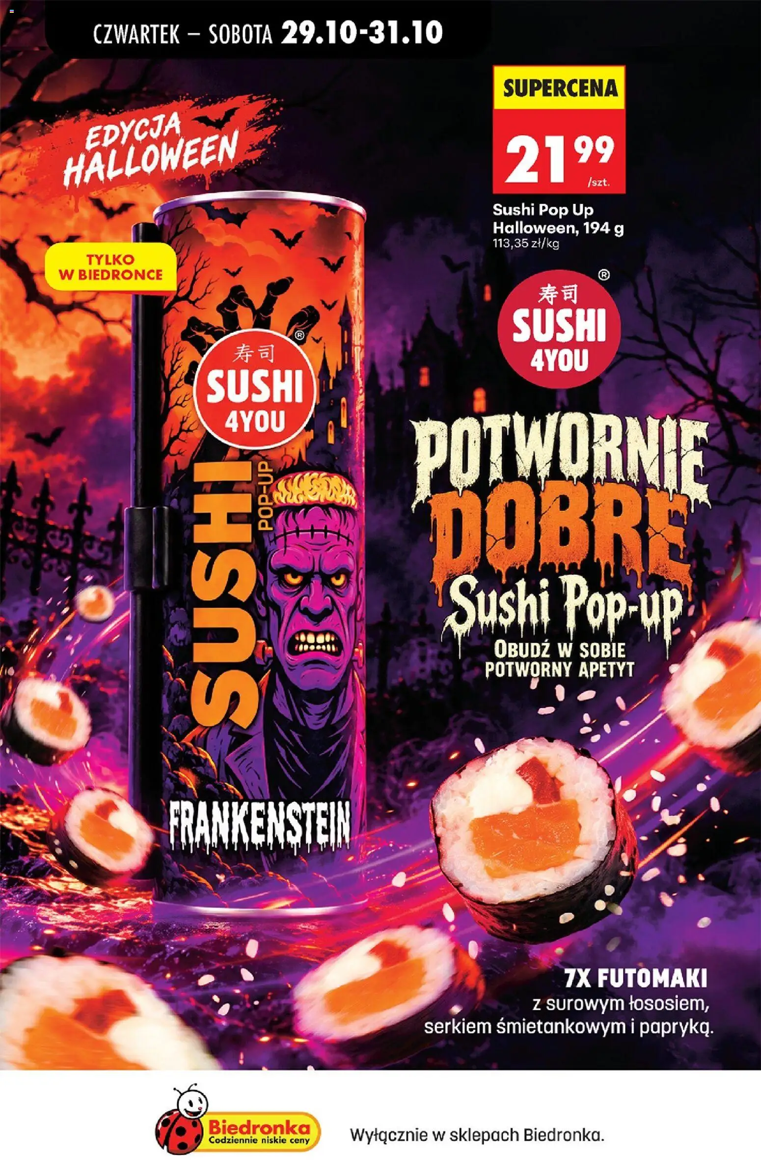 Biedronka gazetka od czwartku od 29.10.2026 | Strona: 46 | Produkty: Sushi