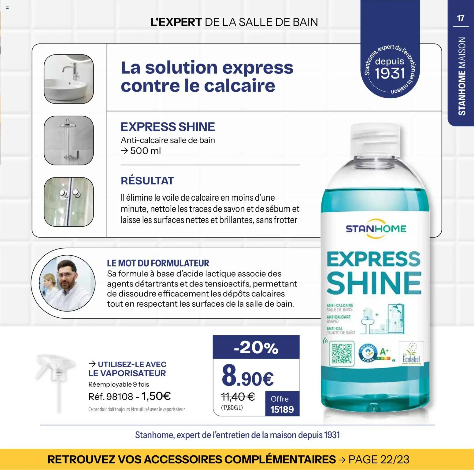 {H1} | Page: 17 | Produits: Base, Savon, Vaporisateur
