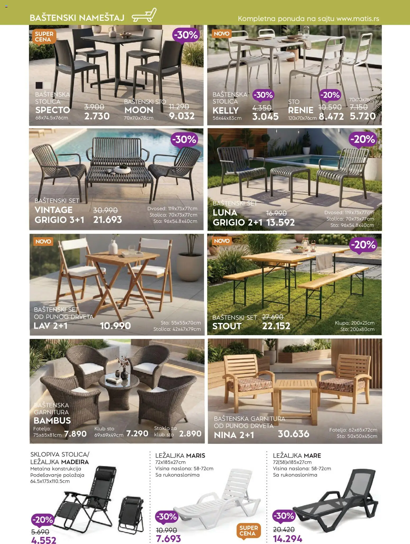 Matis katalog - važi od 01.08.2026 | Strana: 73 | Proizvode: Sto, Stolica, Klupa, Dvosed