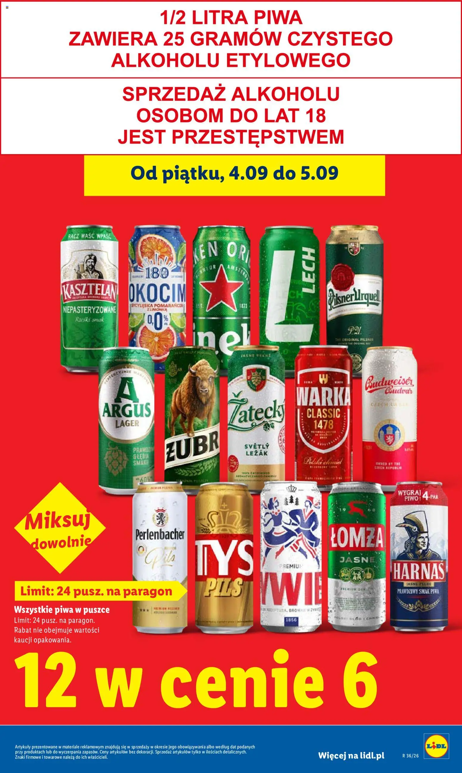 Lidl Polsko leták od 03.09.2026 | Strana: 3 | Produkty: Zubr, Argus, Perlenbacher