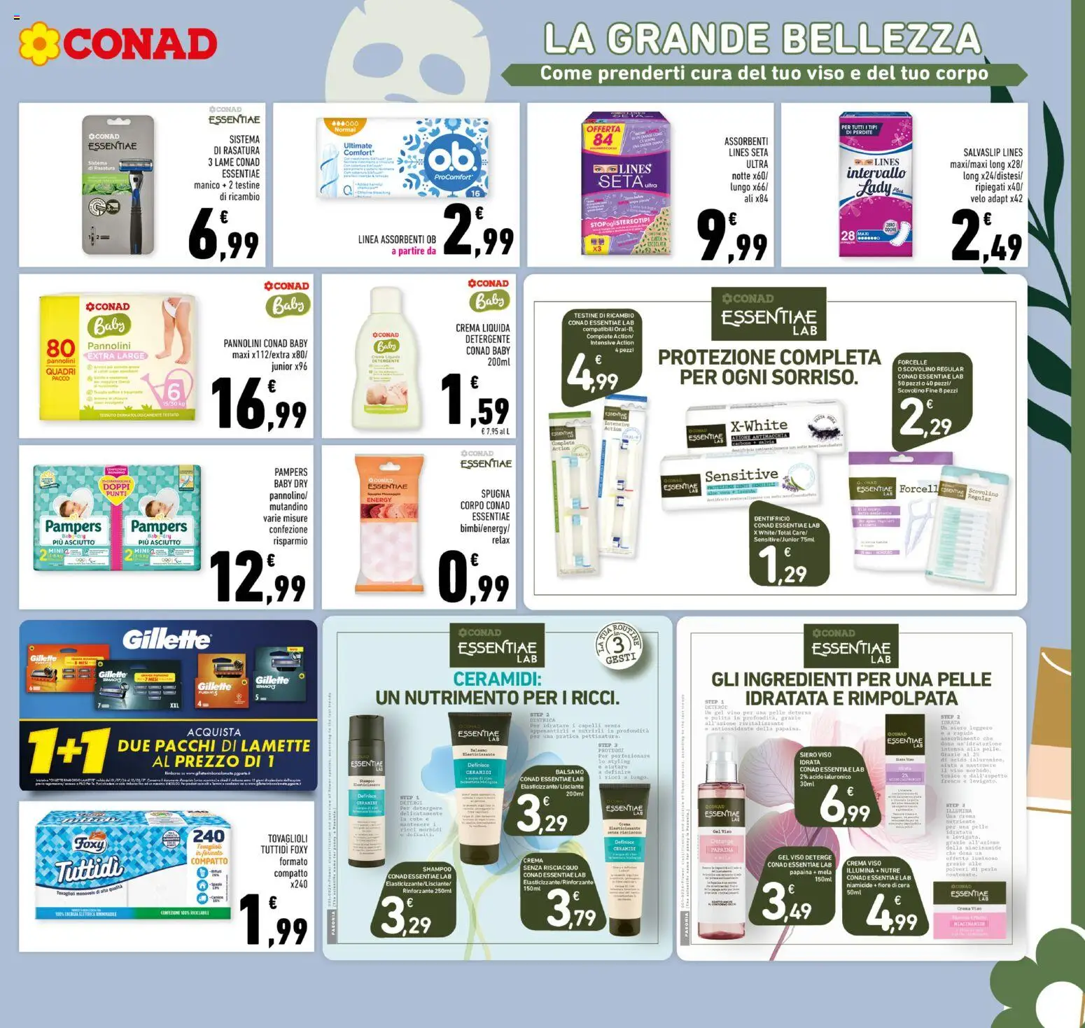 Volantino Conad del 09/09/2026 | Pagina: 21 | Prodotti: Balsamo, Pannolini, Assorbenti, Salvaslip