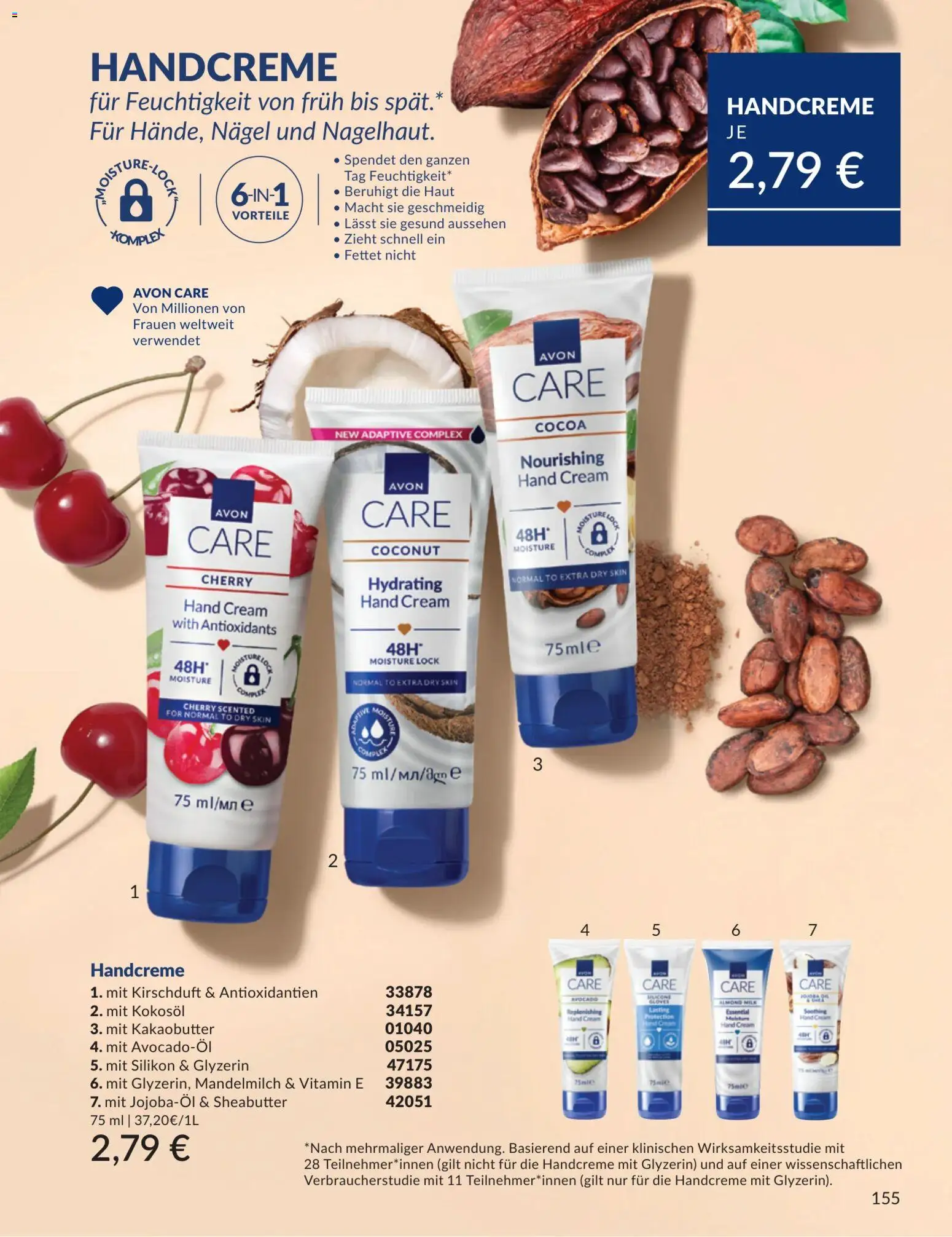AVON Katalog Juli 2026 – gültig ab 01.07.2026 | Seite: 155 | Produkte: Handcreme, Avocado
