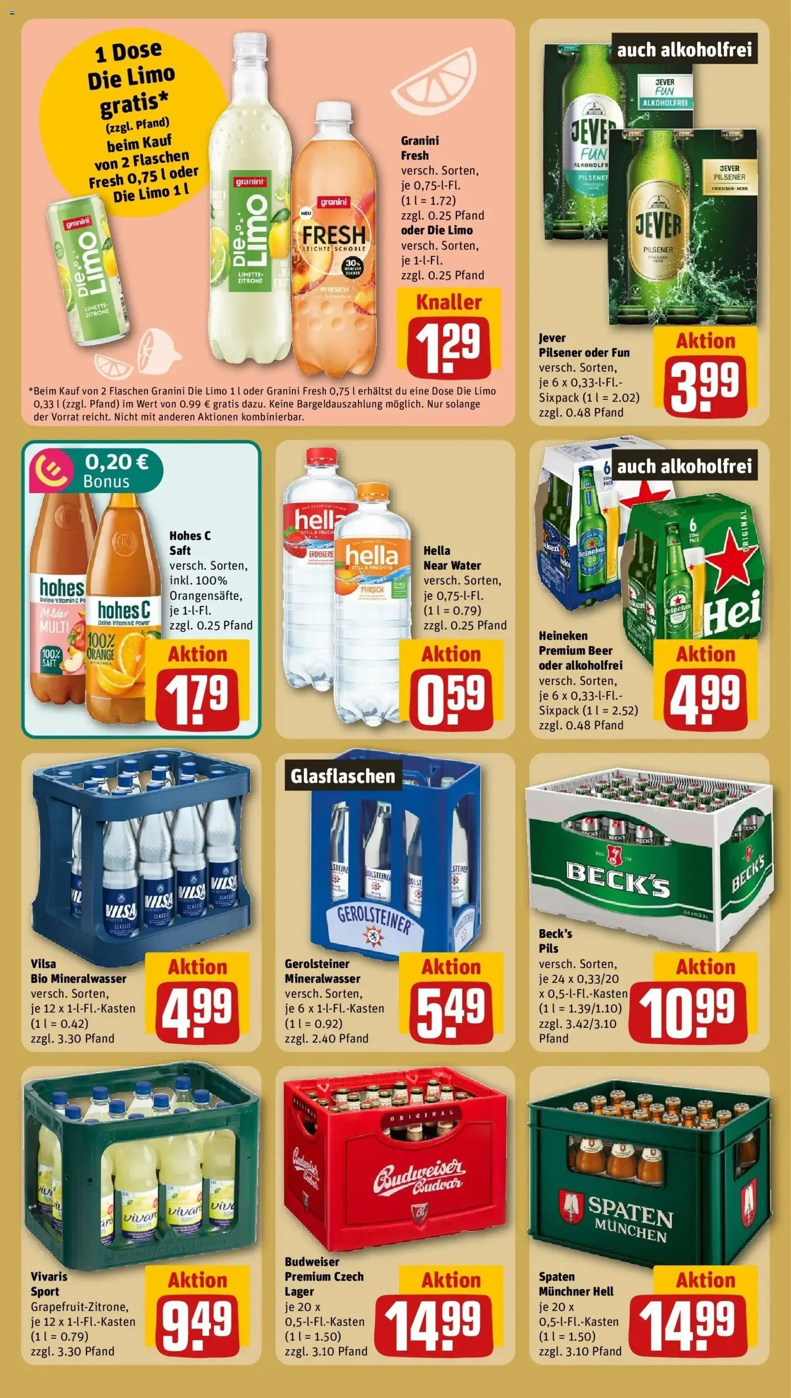 REWE Prospekt ab 21.09.2026 zum Blättern » Angebote | Seite: 20 | Produkte: Pils, Hohes c, Saft, Gerolsteiner