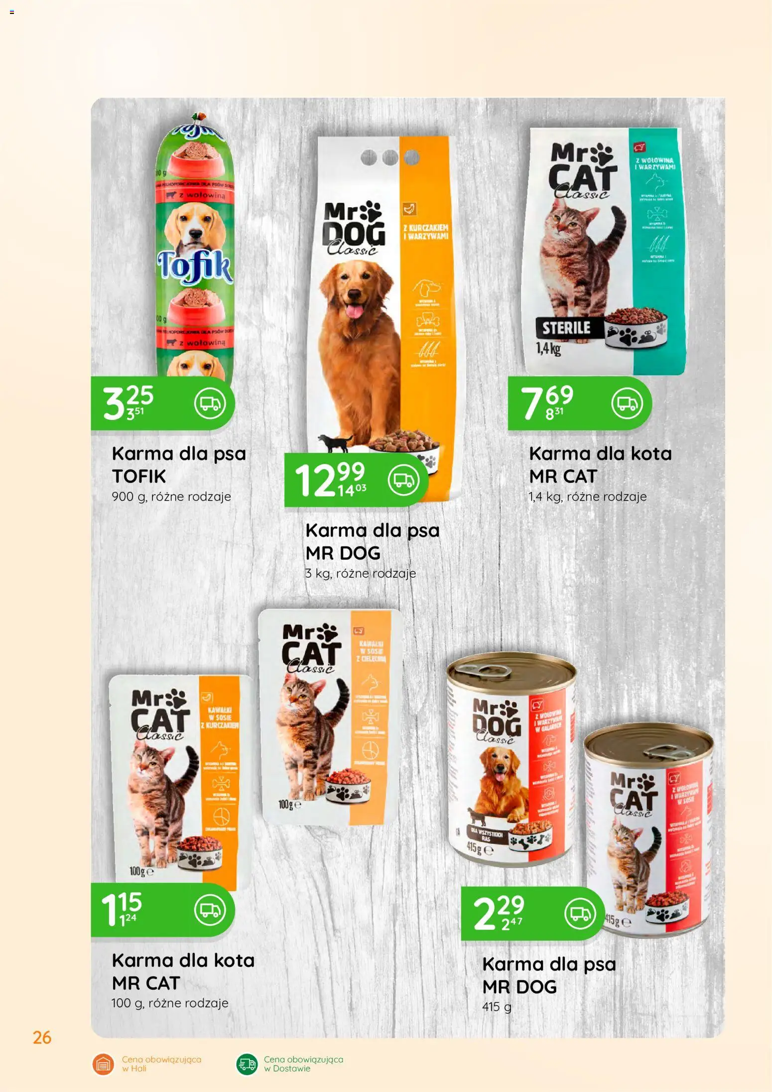 Eurocash gazetka - Oferta Handlowa od 24.08.2026 | Strona: 26 | Produkty: Karma dla kota, Karma dla psa, Wołowina, Karma