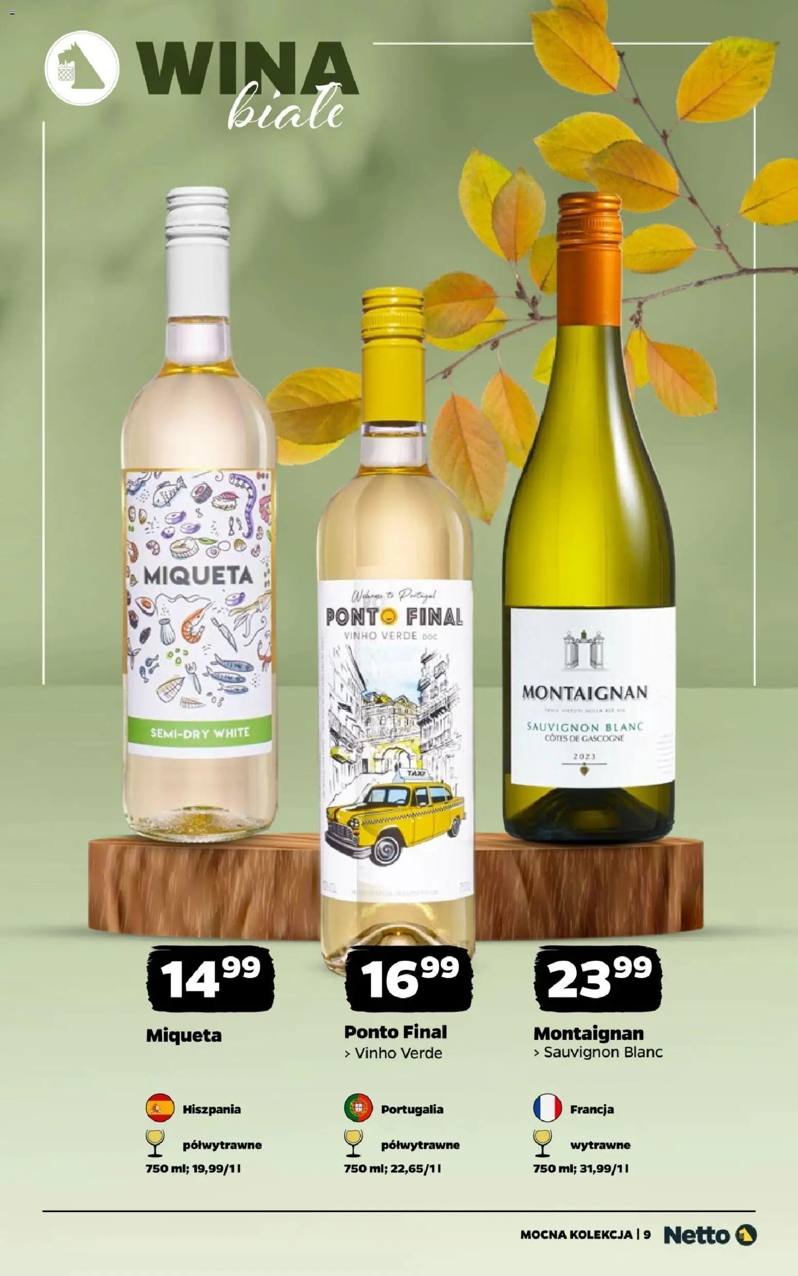 Netto gazetka - Wina od 28.09.2026 | Strona: 9 | Produkty: Wina białe, Vinho verde, Sauvignon Blanc