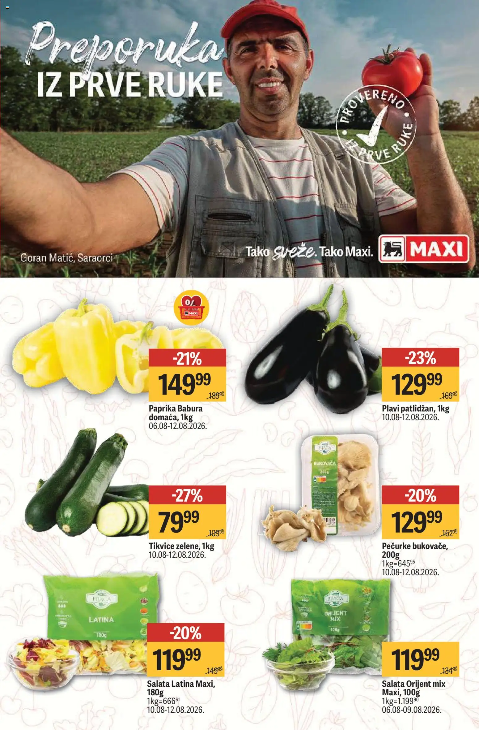 Maxi katalog - važi od 06.08.2026 | Strana: 5 | Proizvode: Salata, Paprika, Paprika babura